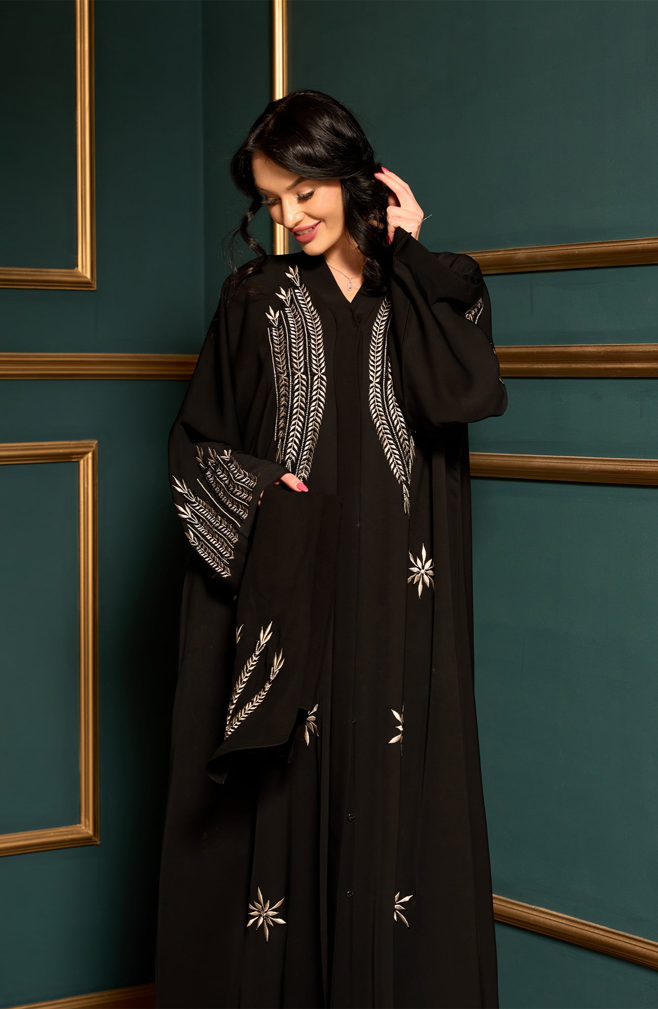 Shomoukh Abaya SS49009-51 - Black