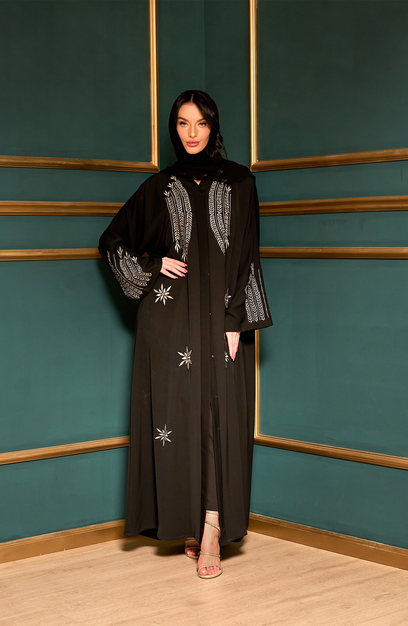 Shomoukh Abaya SS49009-51 - Black