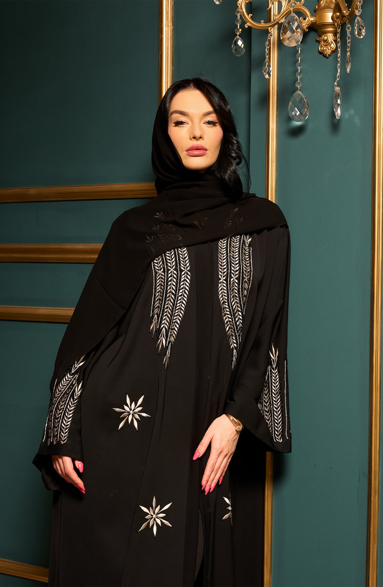 Shomoukh Abaya SS49009-51 - Black