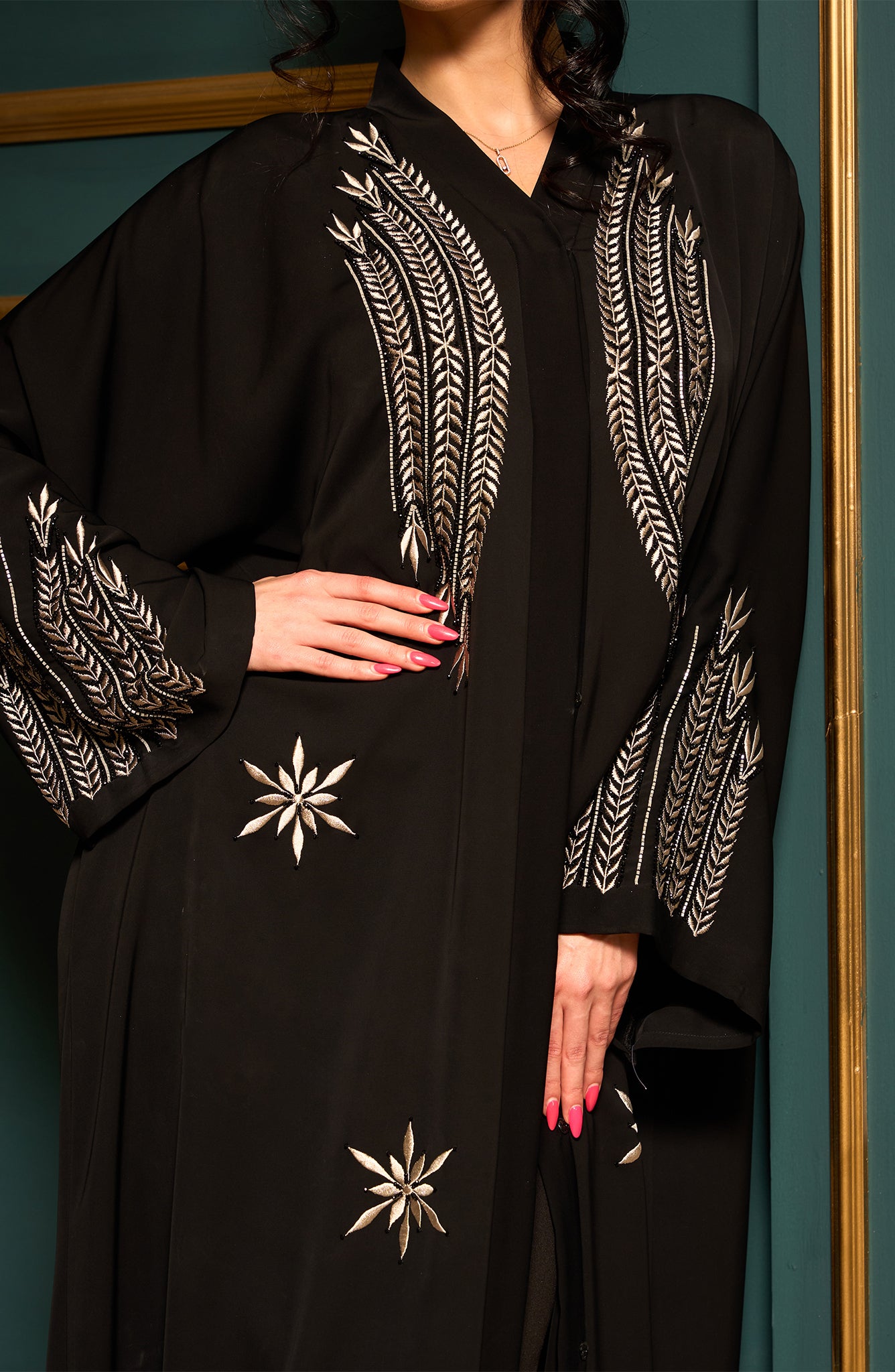 Shomoukh Abaya SS49009-51 - Black