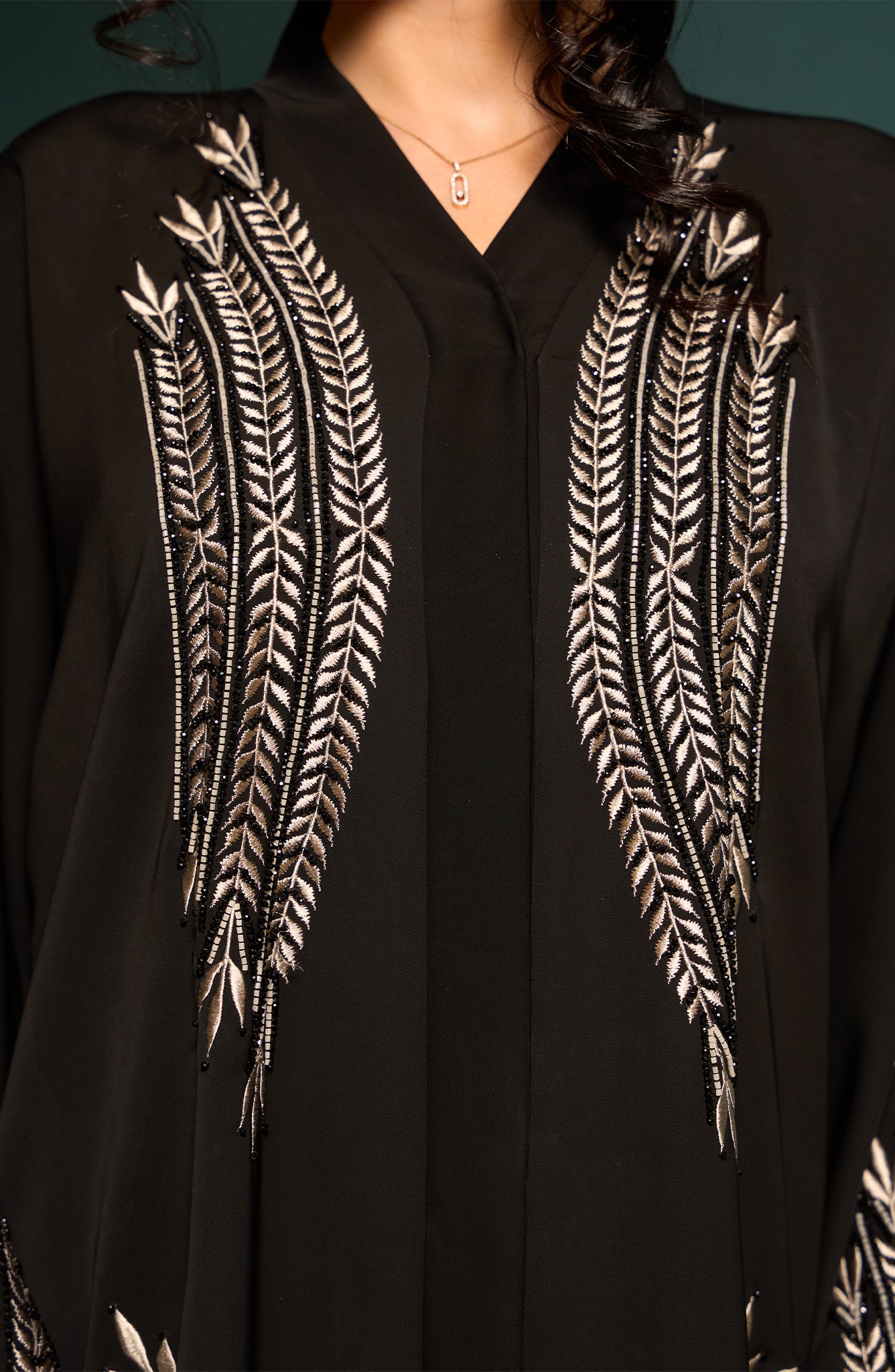 Shomoukh Abaya SS49009-51 - Black