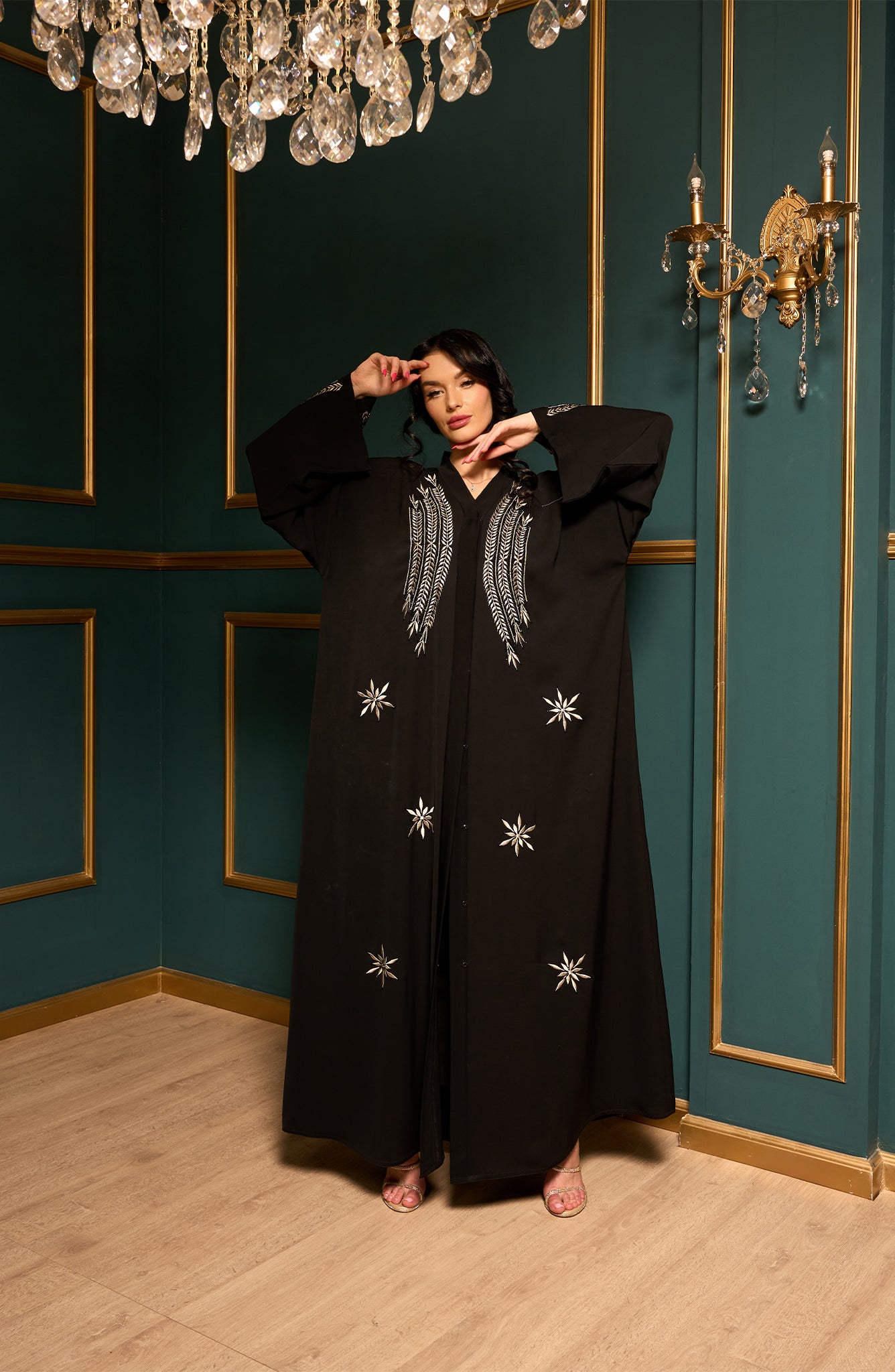 Shomoukh Abaya SS49009-51 - Black