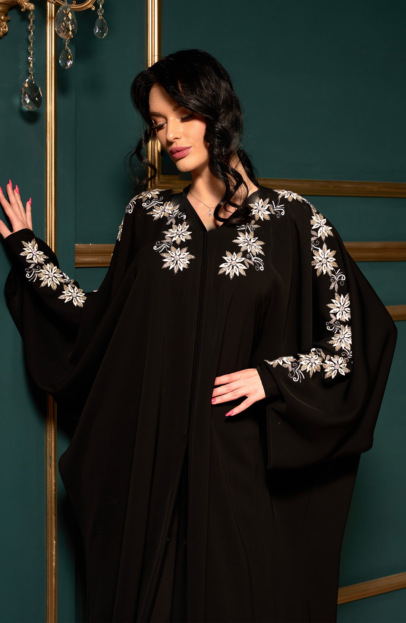 Shomoukh Abaya SS39509-50 - Black