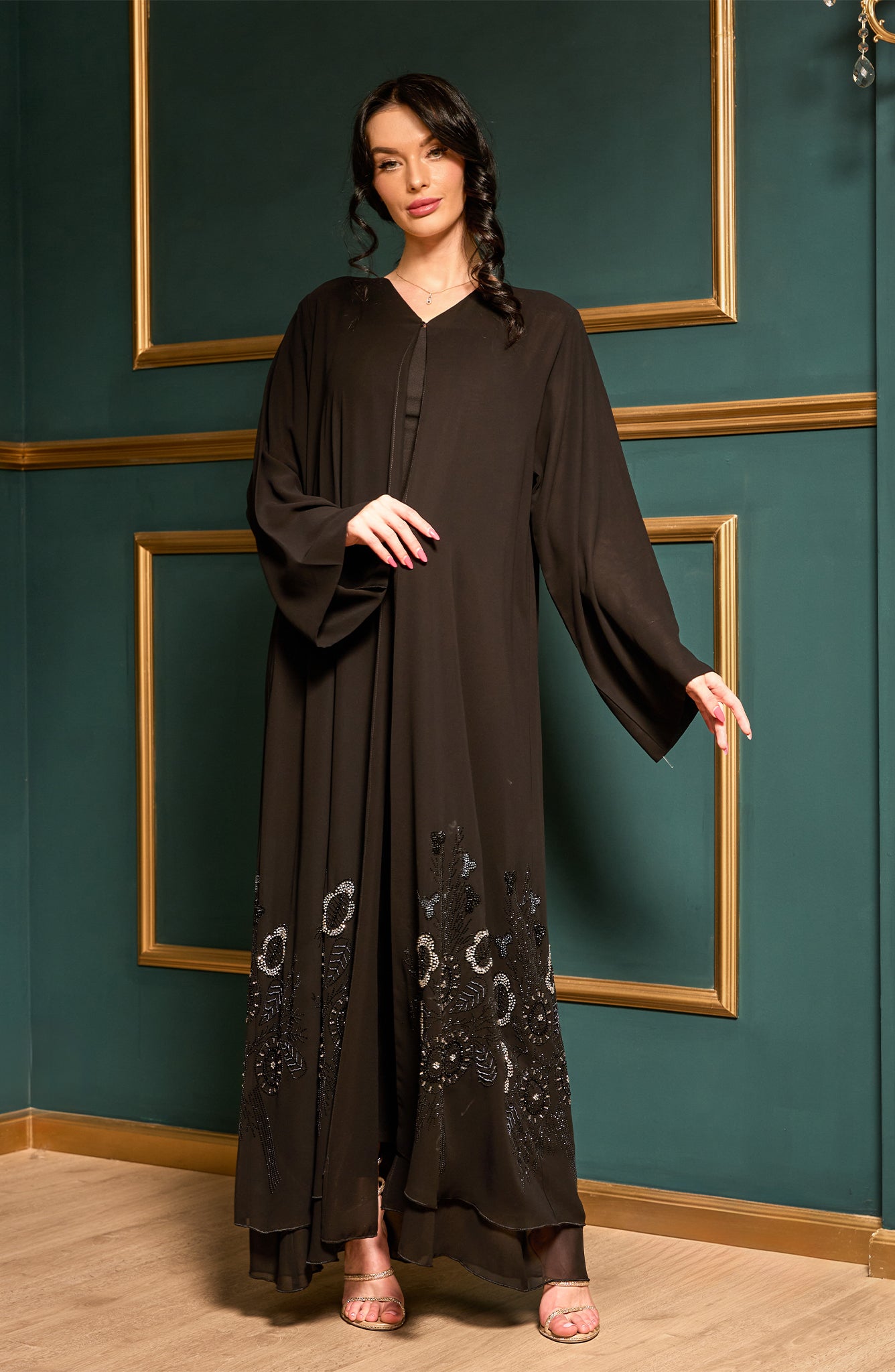 Shomoukh Abaya SS49009-52 - Black