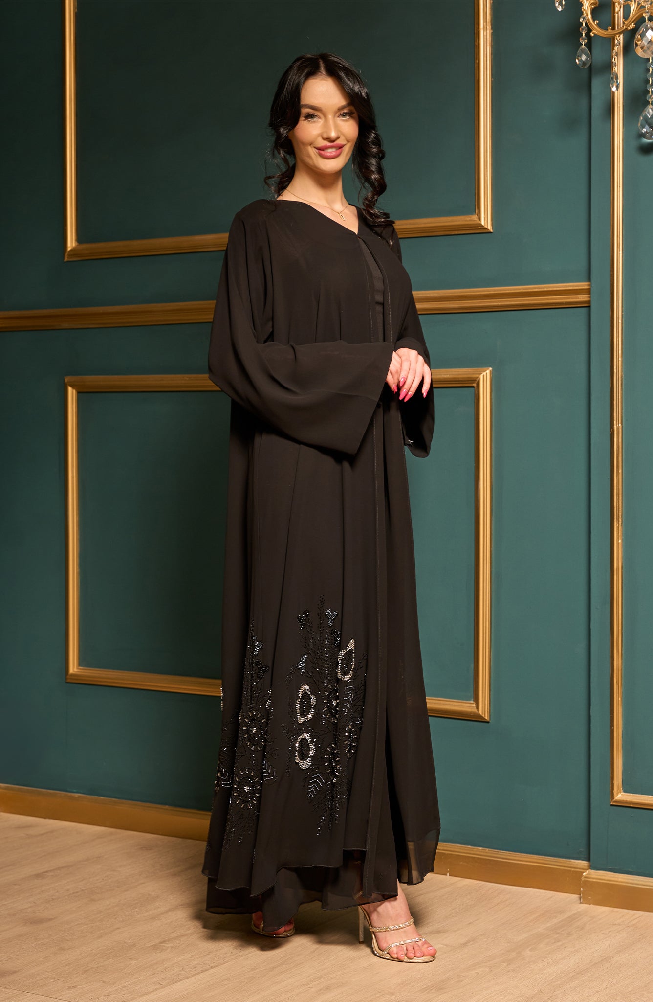 Shomoukh Abaya SS49009-52 - Black