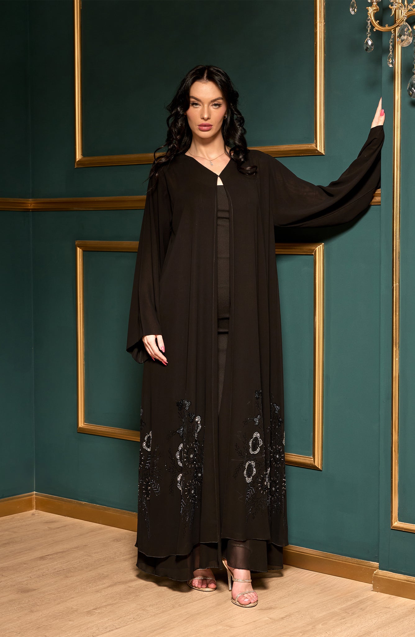 Shomoukh Abaya SS49009-52 - Black