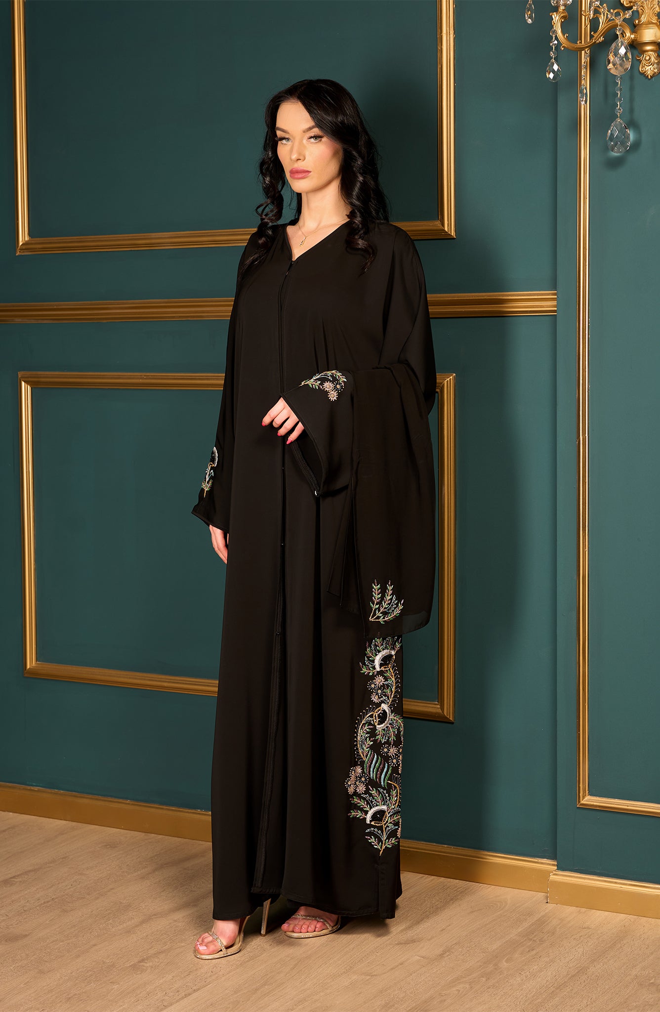 Shomoukh Abaya SS49009-56 - Black