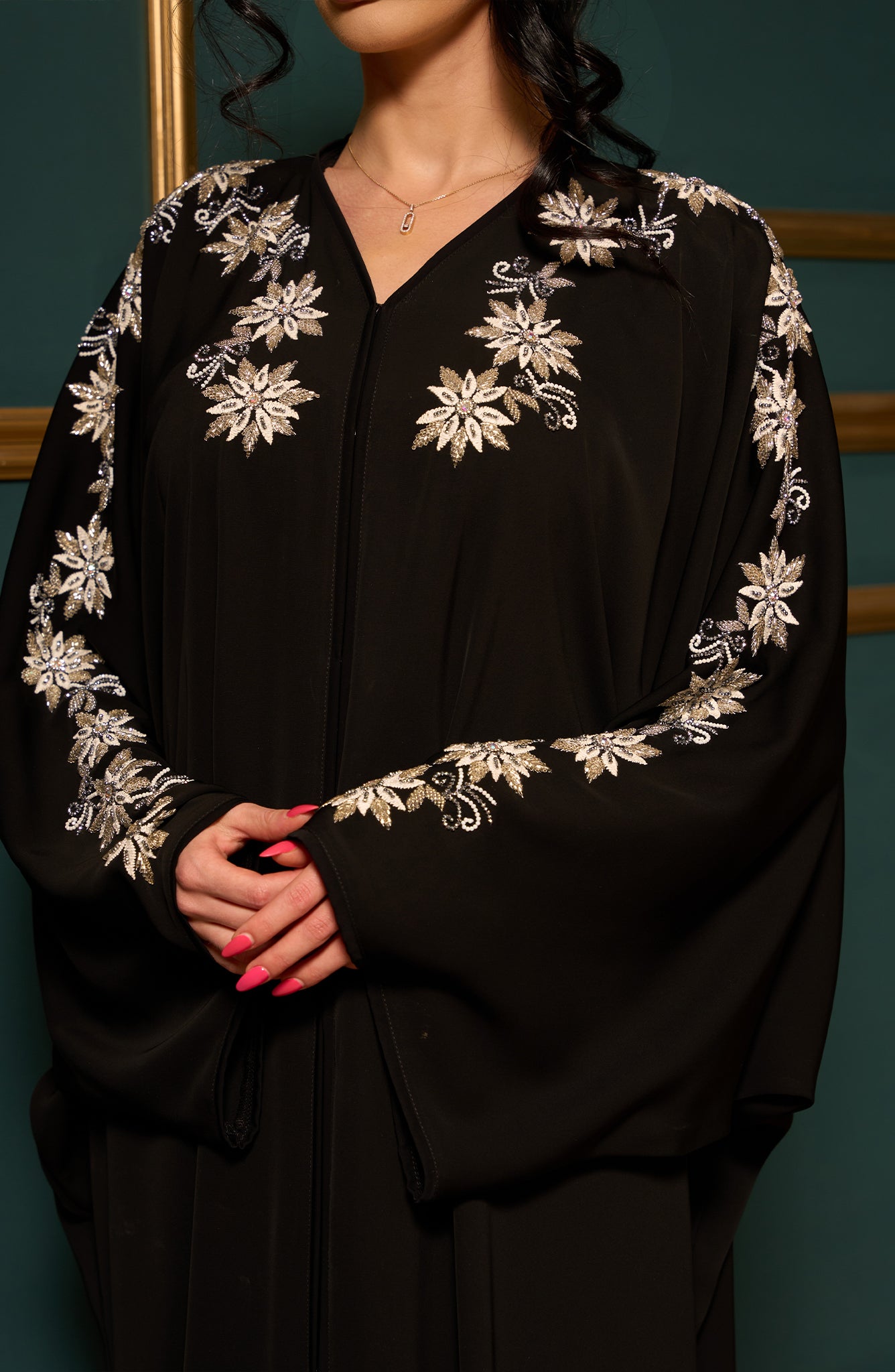 Shomoukh Abaya SS39509-50 - Black