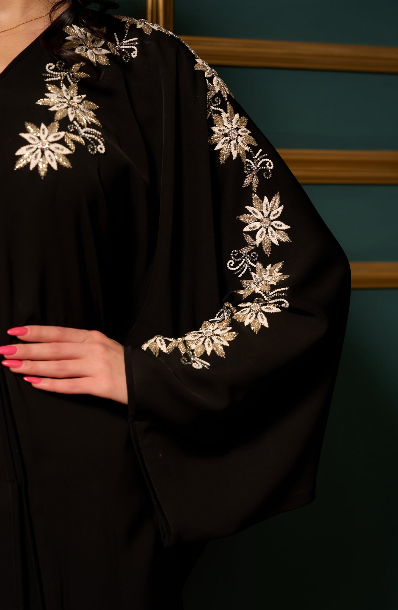 Shomoukh Abaya SS39509-50 - Black