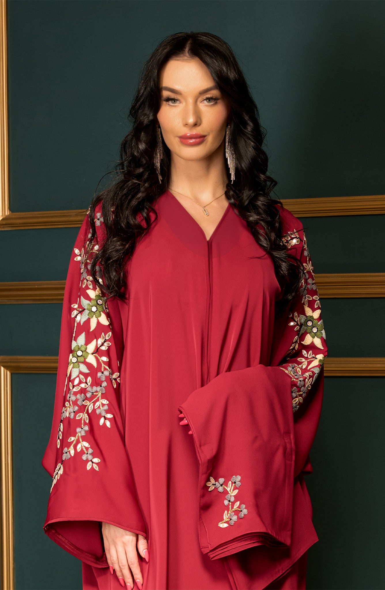 Shomoukh Abaya SS39509-60 - Red