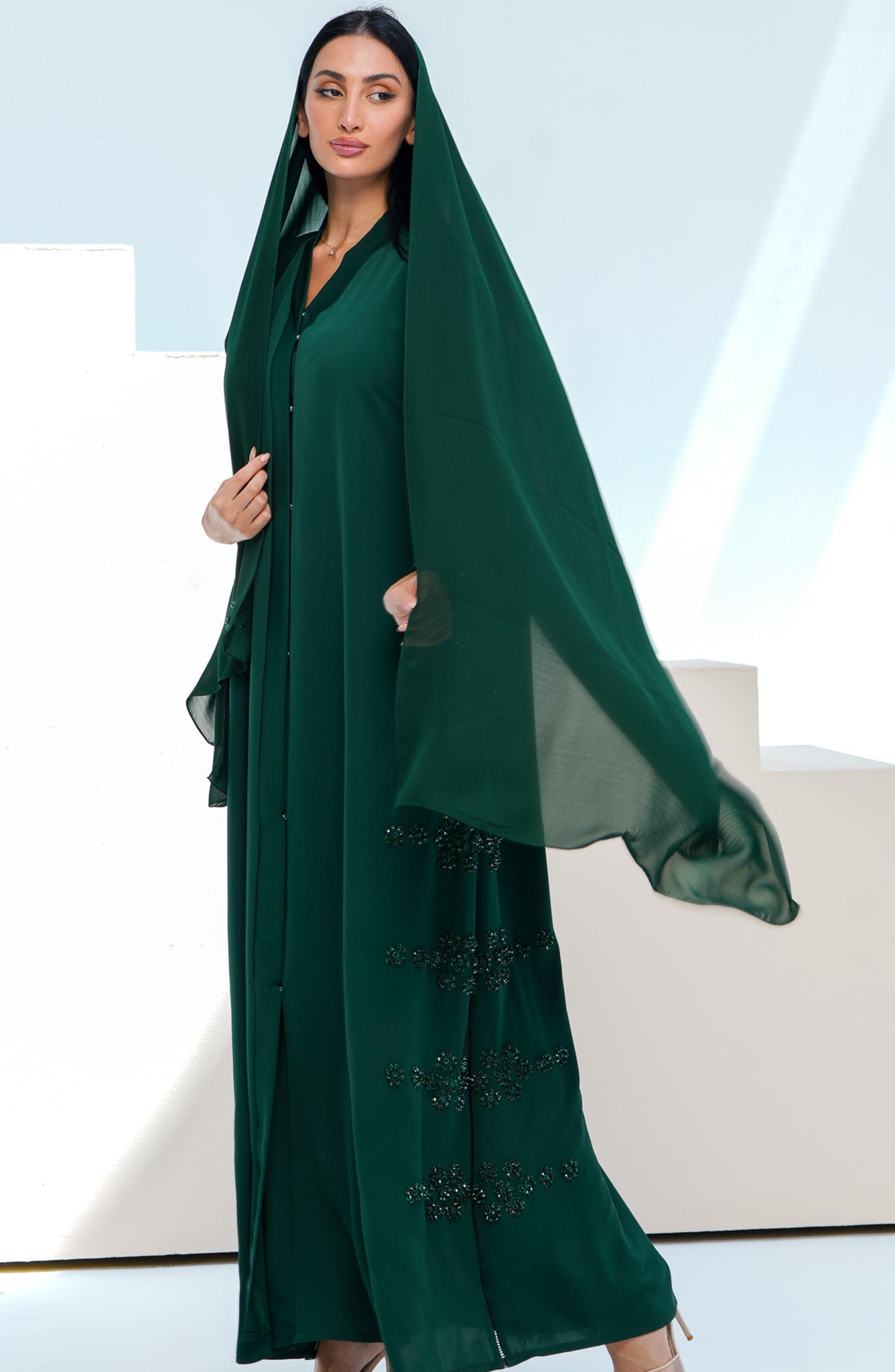 Shomoukh Abaya SS39809-8 - Green