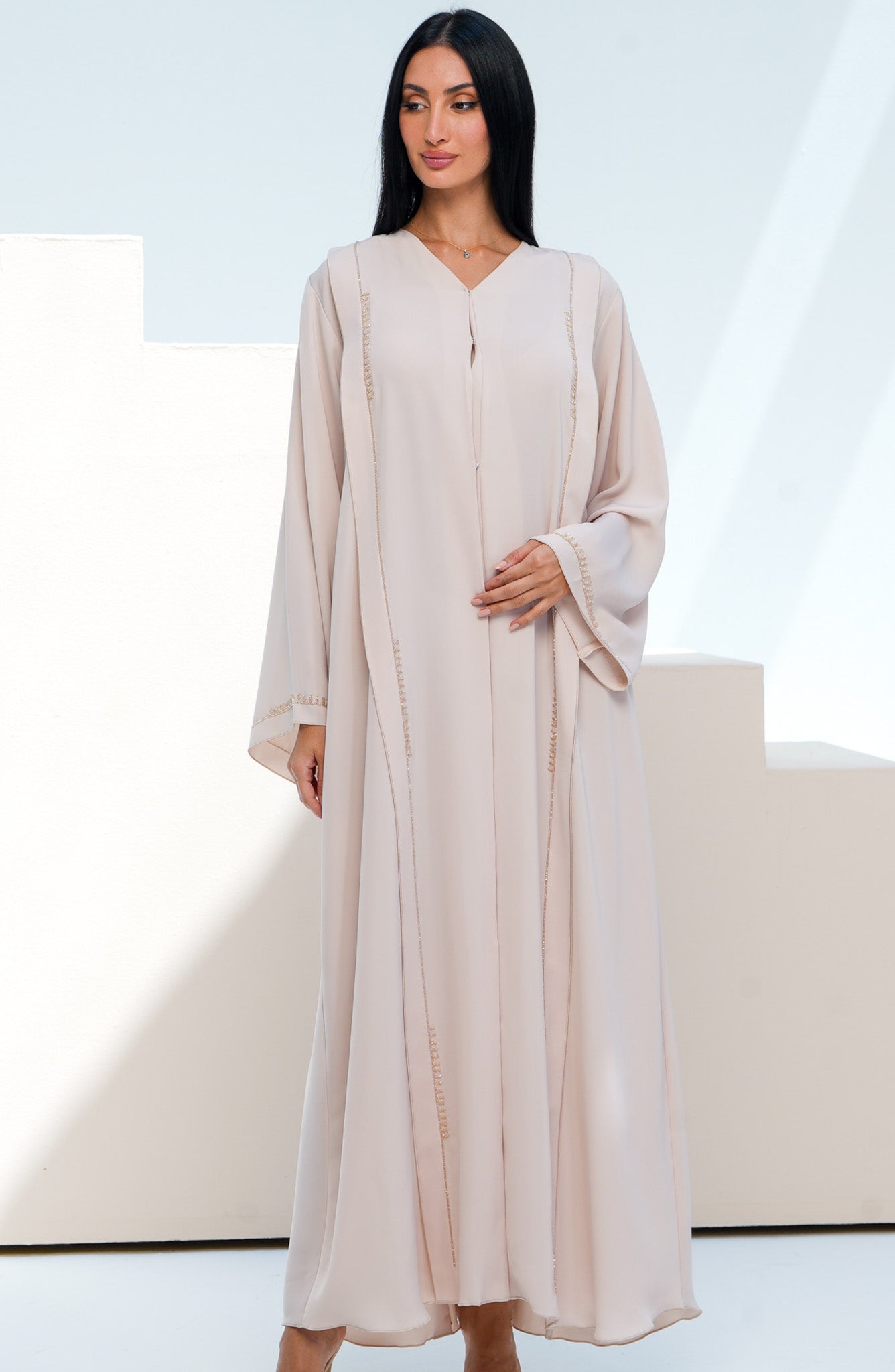 Shomoukh Abaya SS29809-15 - Beige