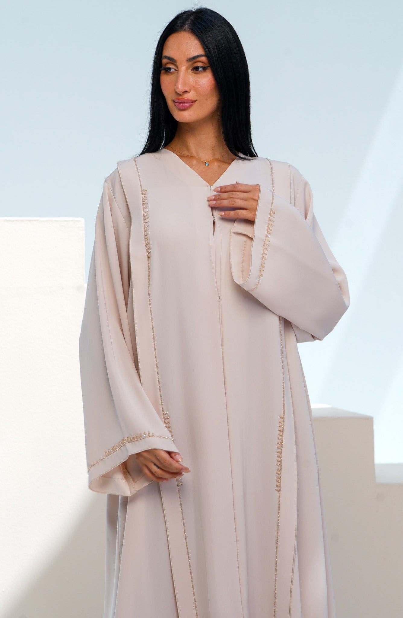 Shomoukh Abaya SS29809-15 - Beige