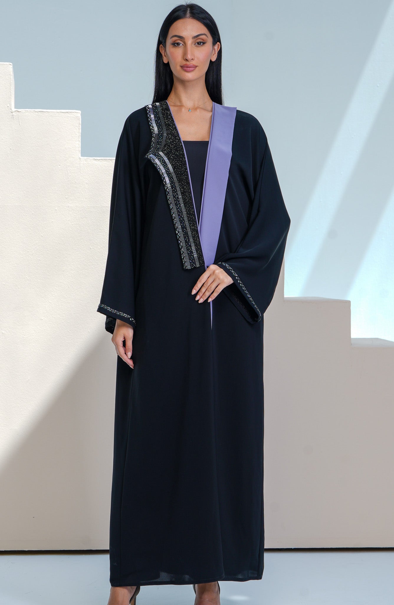 Shomoukh Abaya SS49009-26 - Black