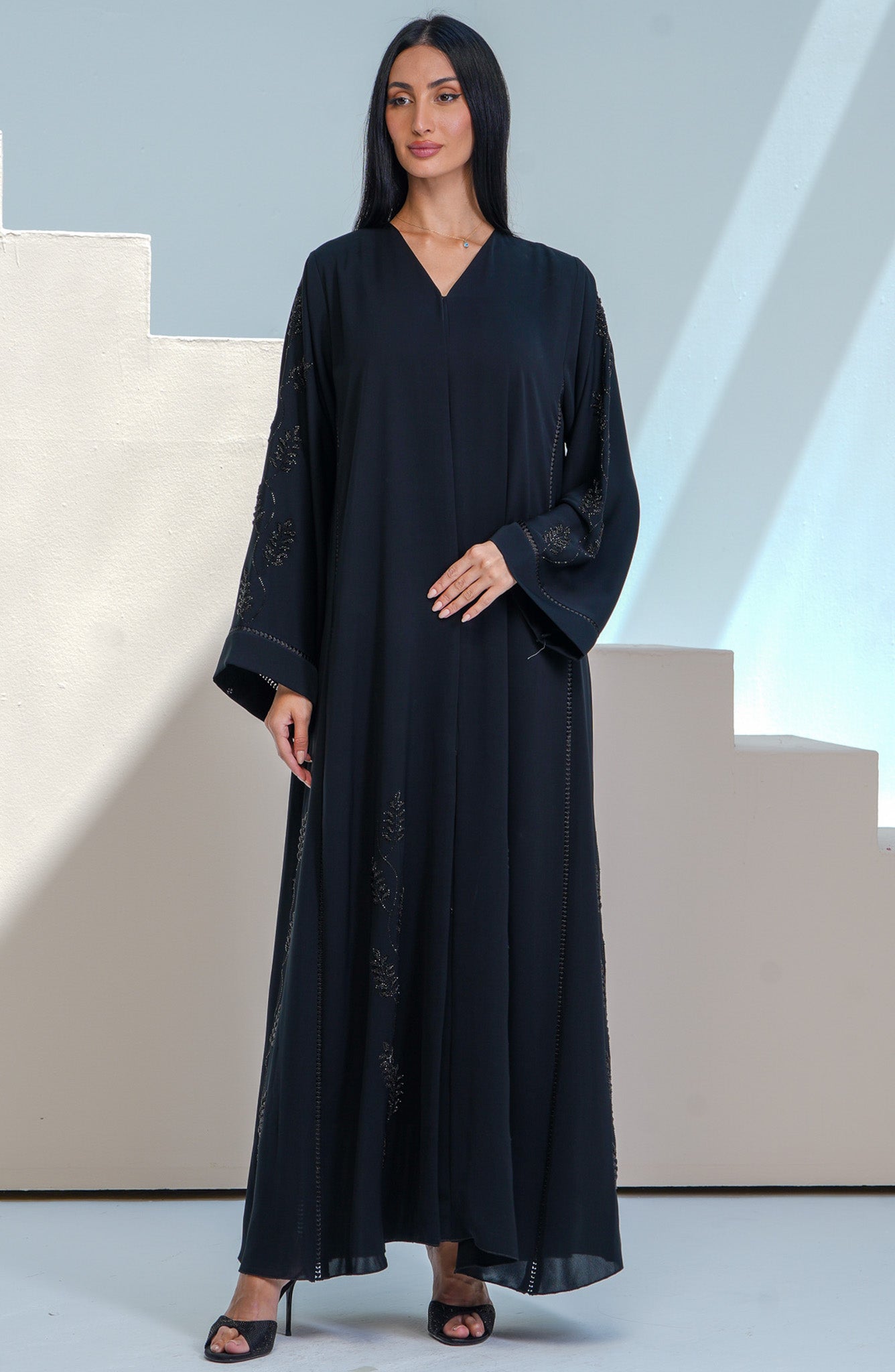 Shomoukh Abaya SS49009-22 - Black