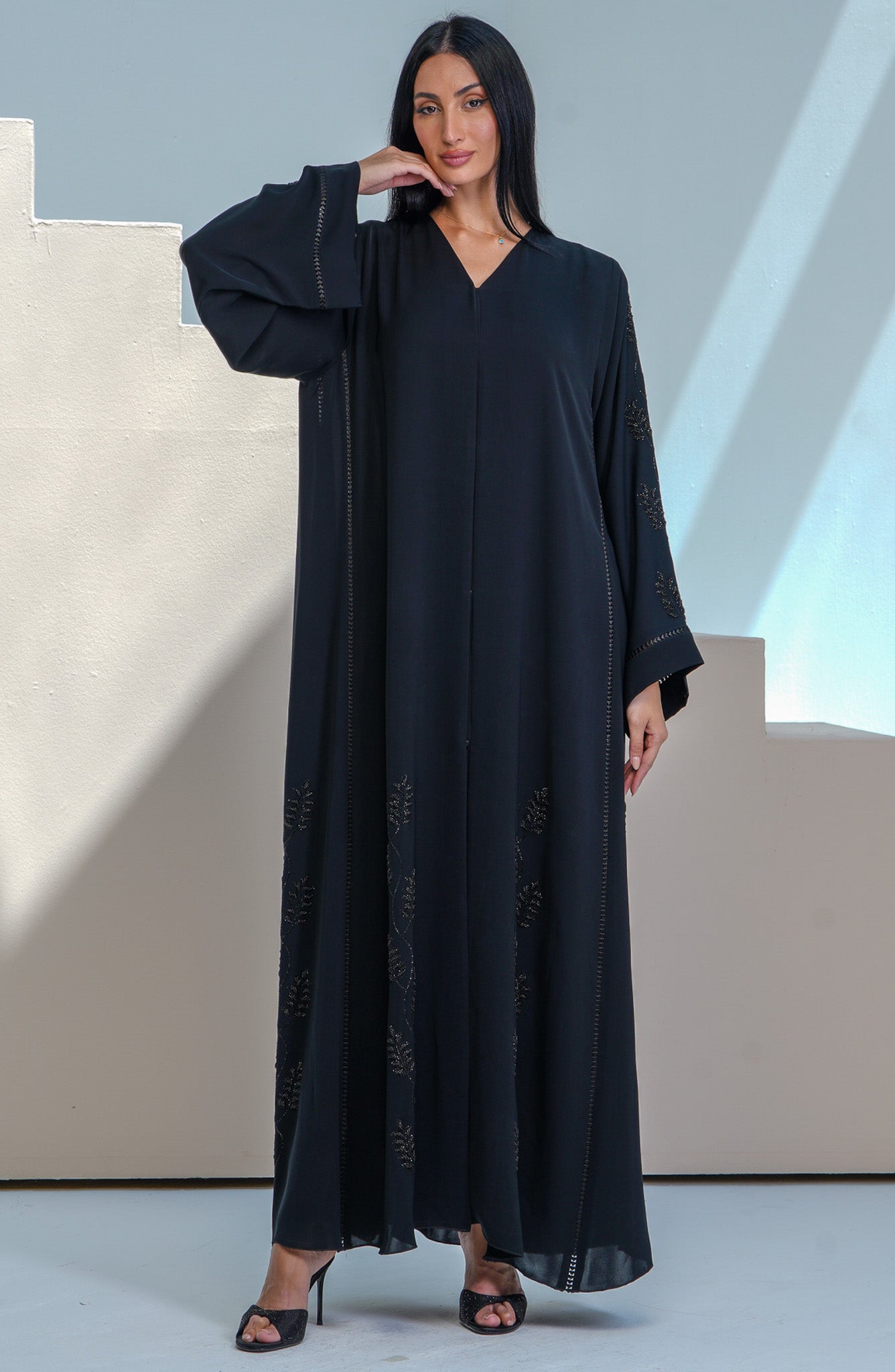 Shomoukh Abaya SS49009-22 - Black