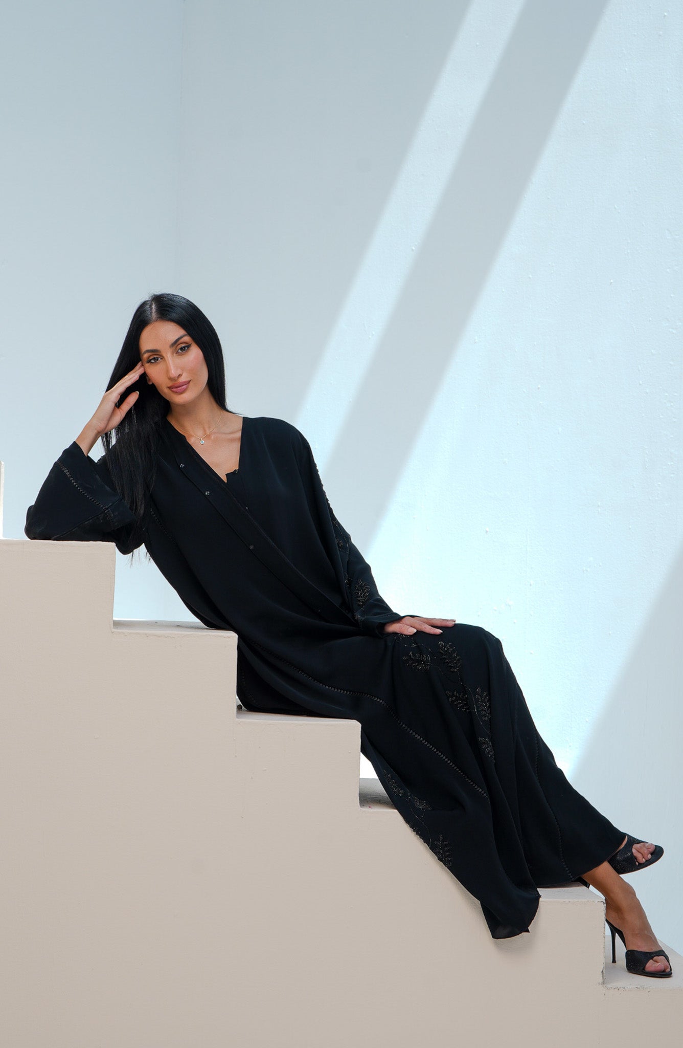 Shomoukh Abaya SS49009-22 - Black