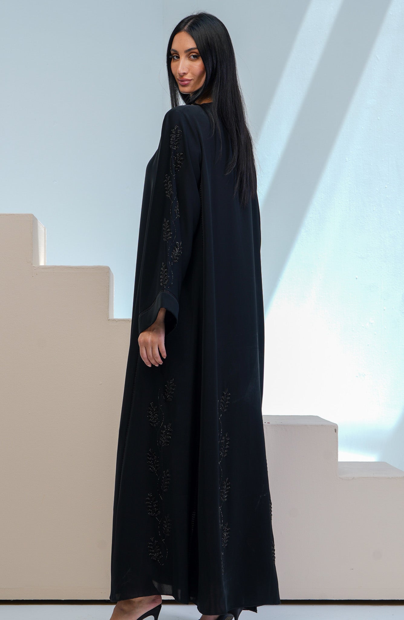 Shomoukh Abaya SS49009-22 - Black