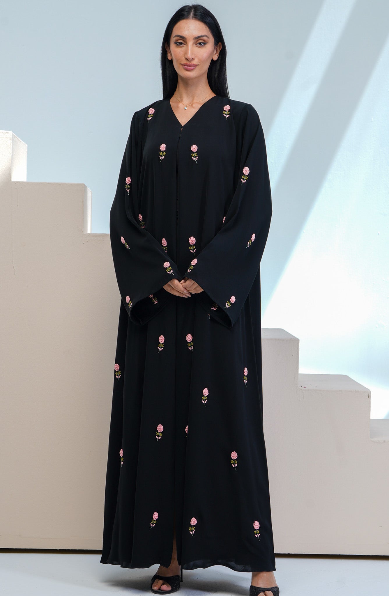 Shomoukh Abaya SS29809-29 - Black