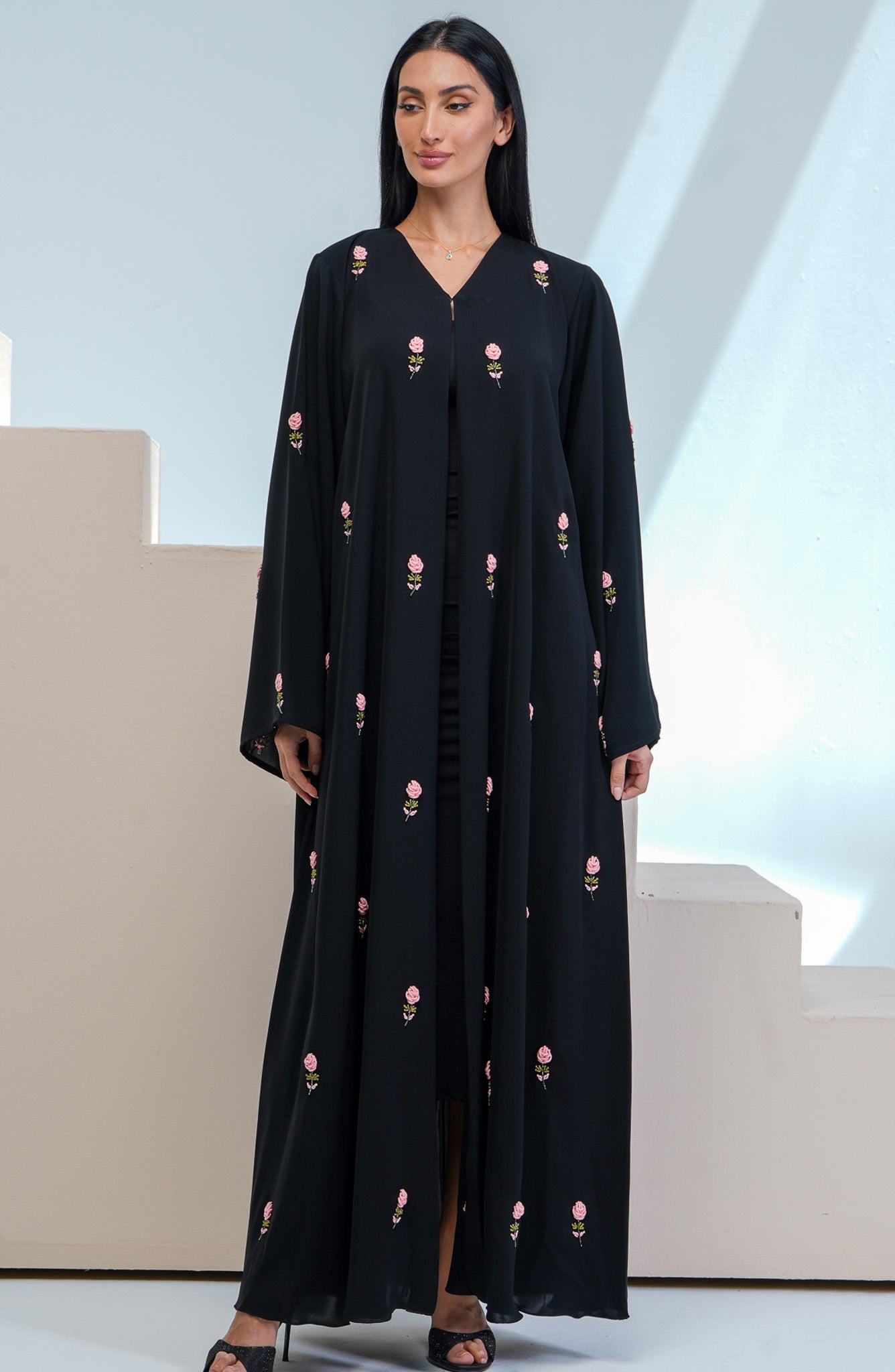 Shomoukh Abaya SS29809-29 - Black