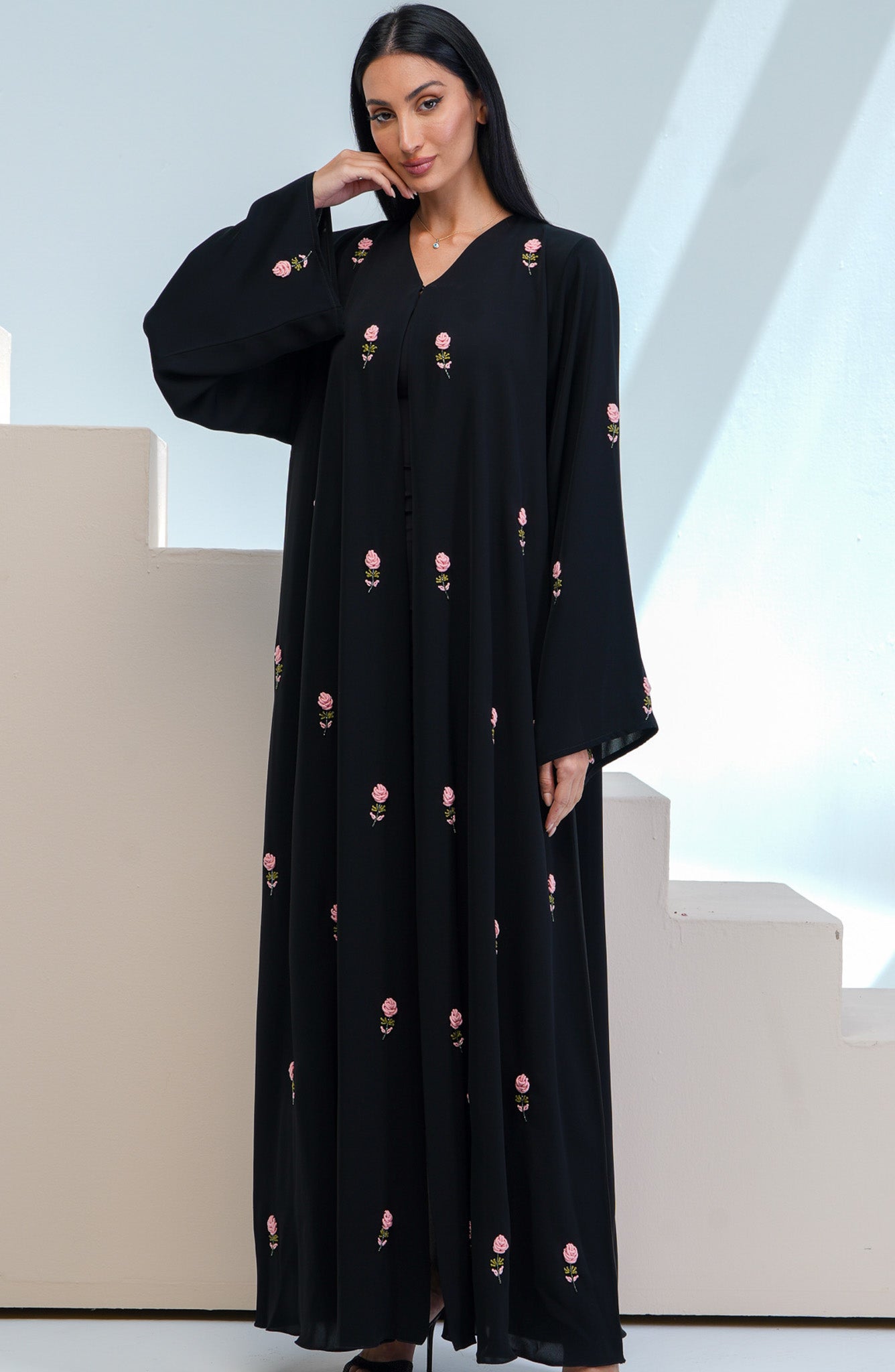 Shomoukh Abaya SS29809-29 - Black