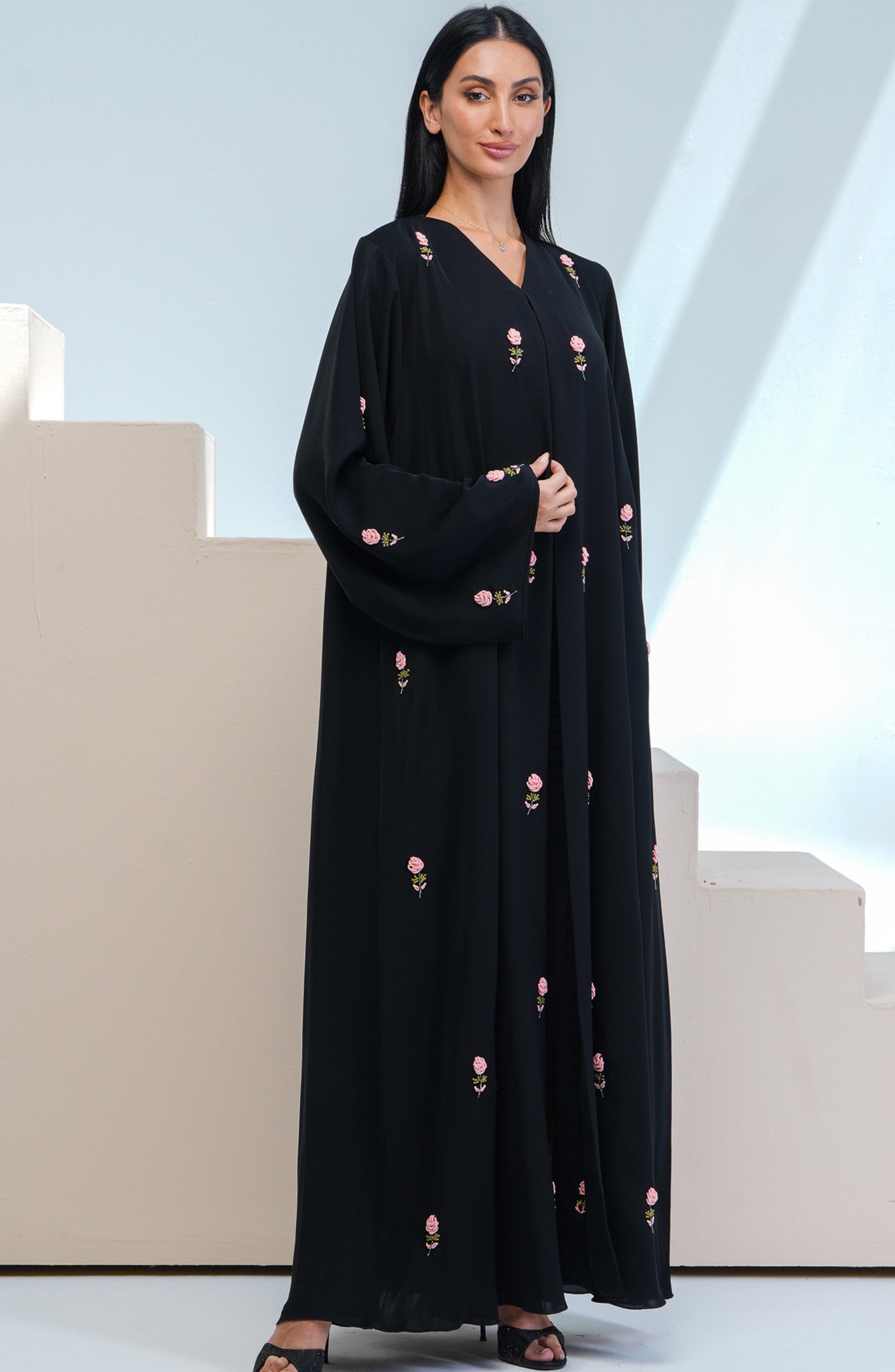 Shomoukh Abaya SS29809-29 - Black