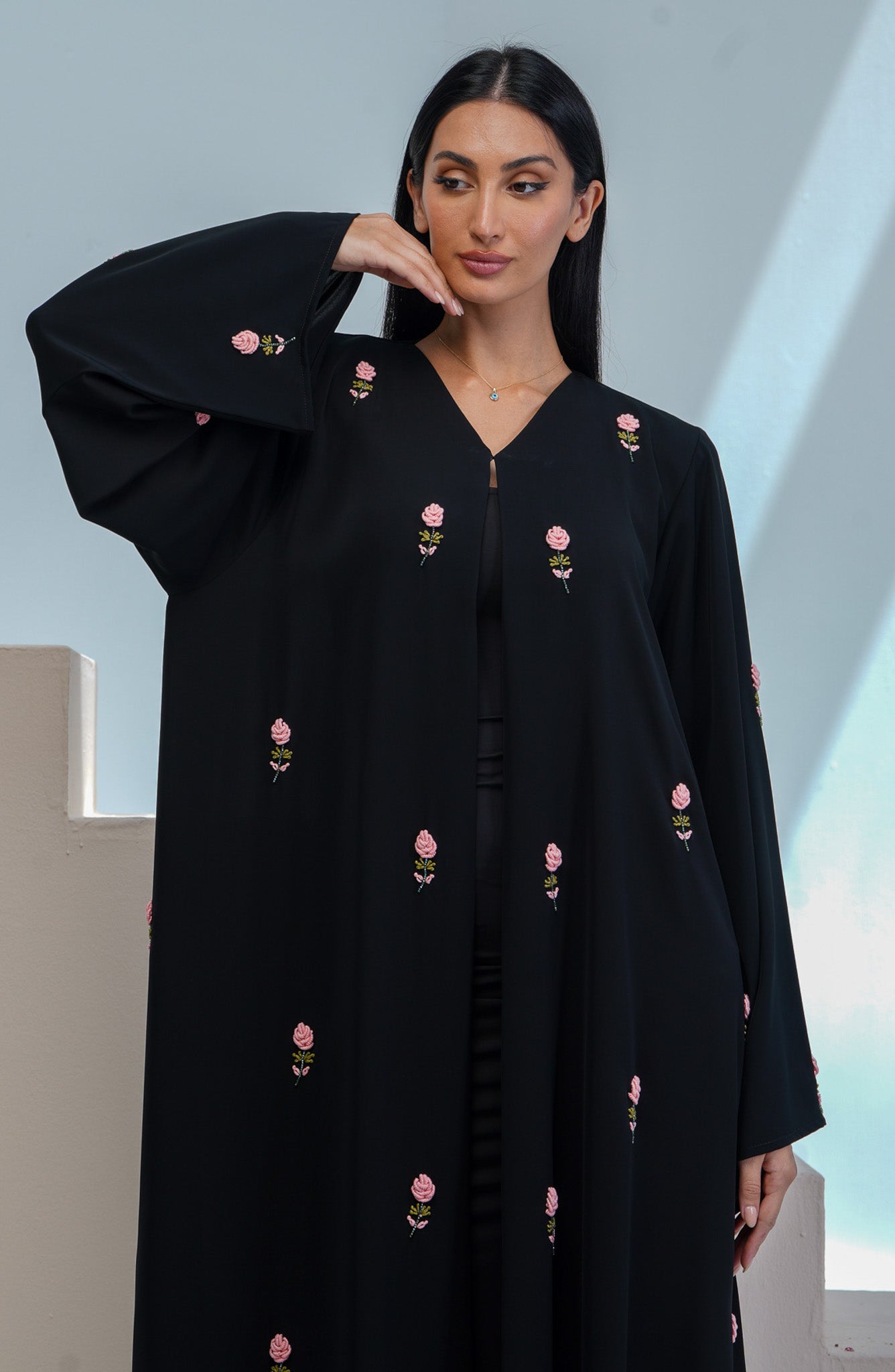 Shomoukh Abaya SS29809-29 - Black