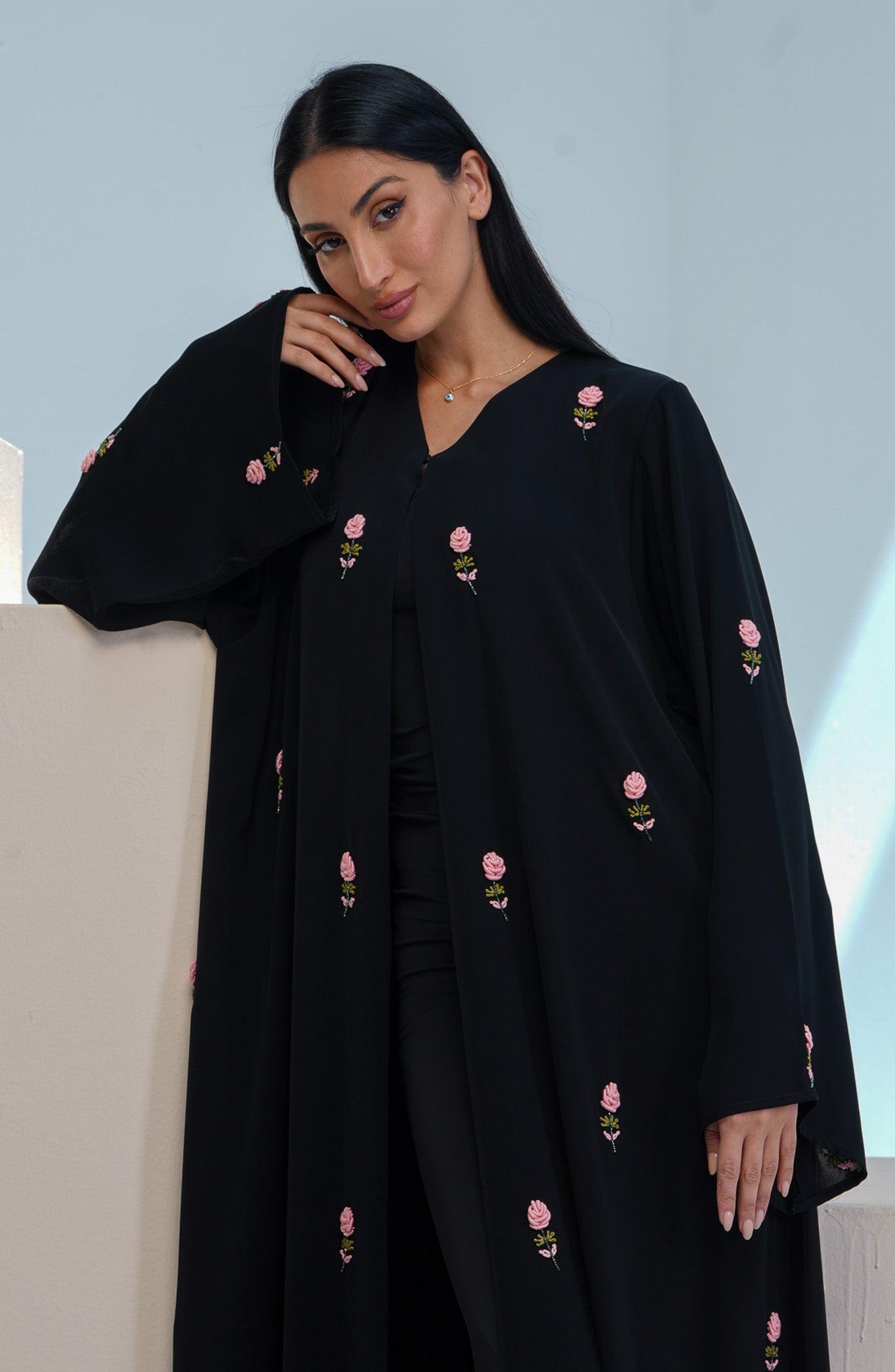 Shomoukh Abaya SS29809-29 - Black