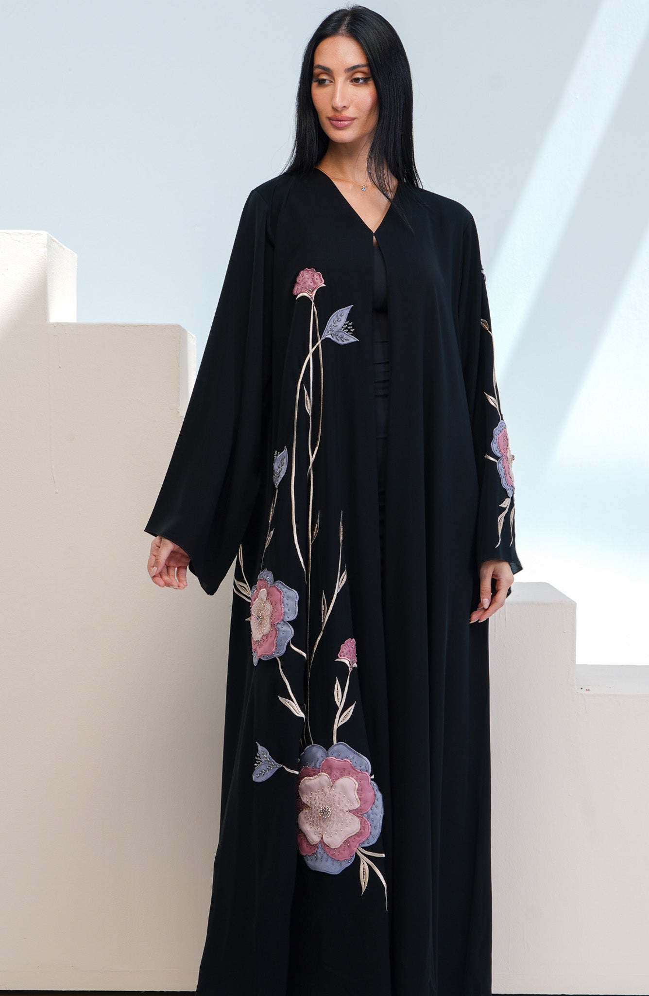 Shomoukh Abaya SS29809-5 - Black