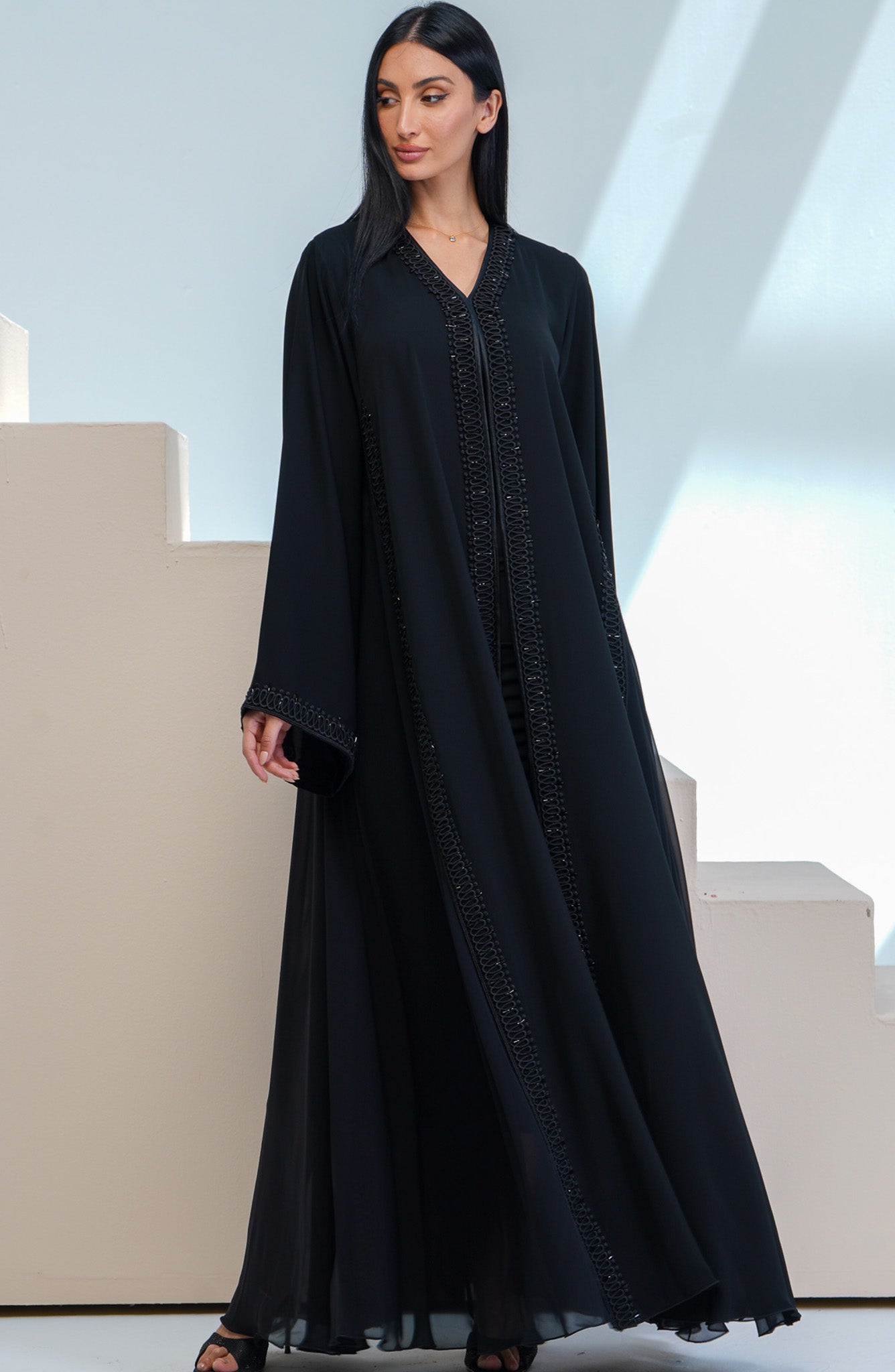 Shomoukh Abaya SS29609-40 - Black