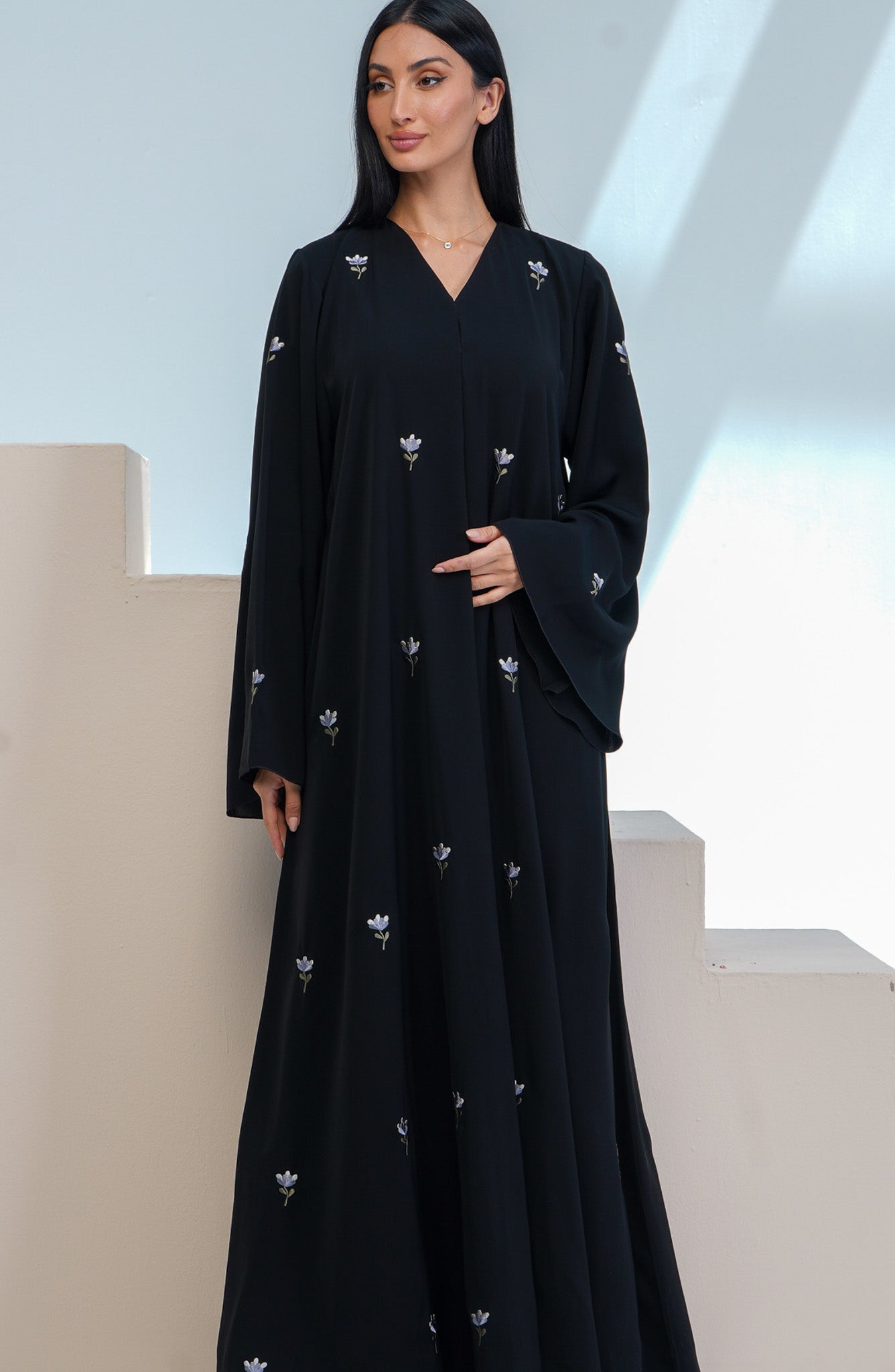 Shomoukh Abaya SS29509-23 - Black