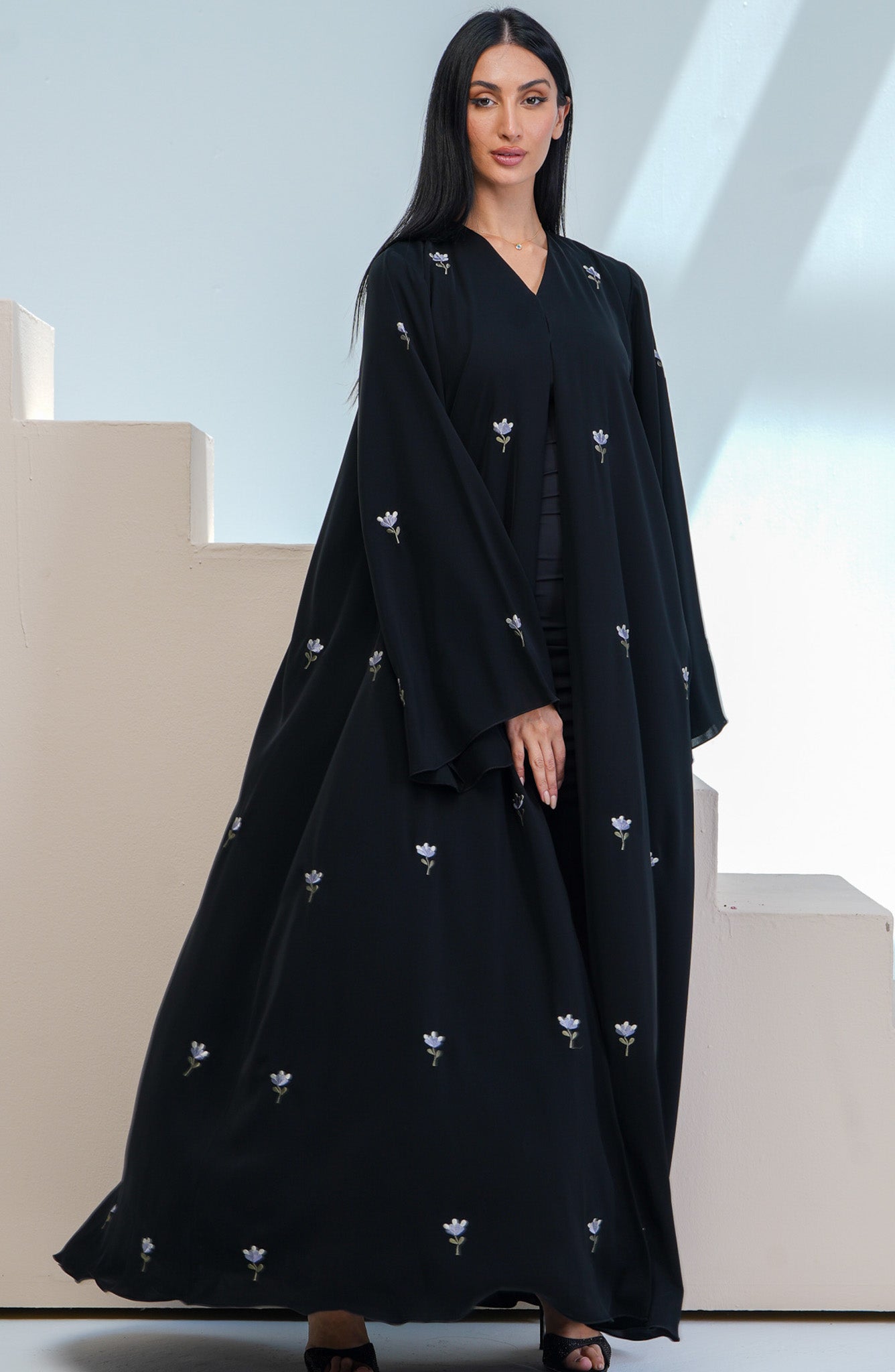 Shomoukh Abaya SS29509-23 - Black