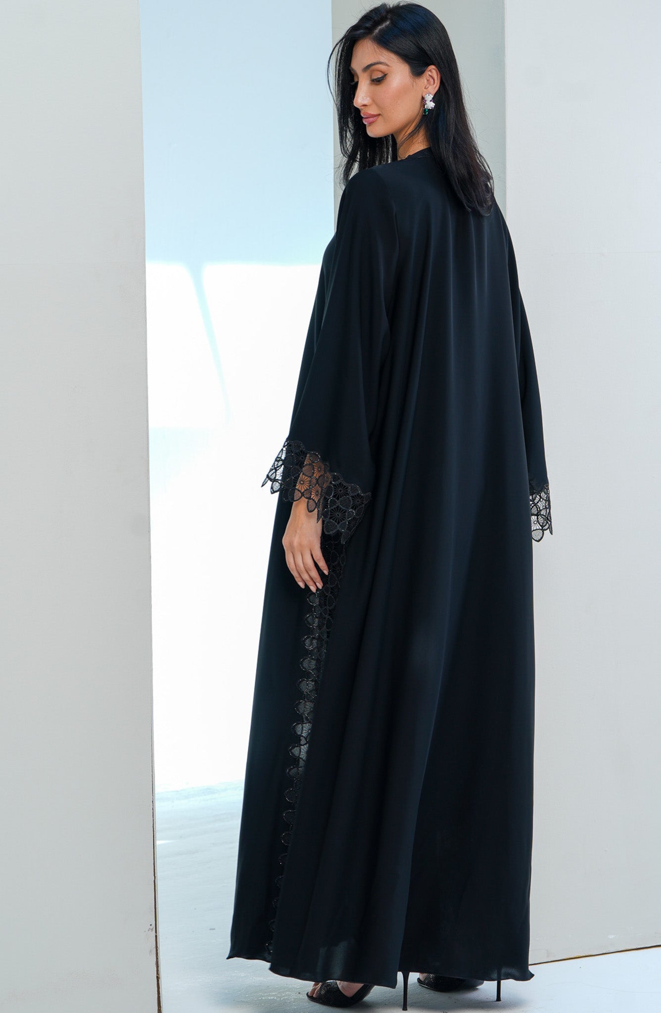 Shomoukh Abaya SS39009-18 - Black