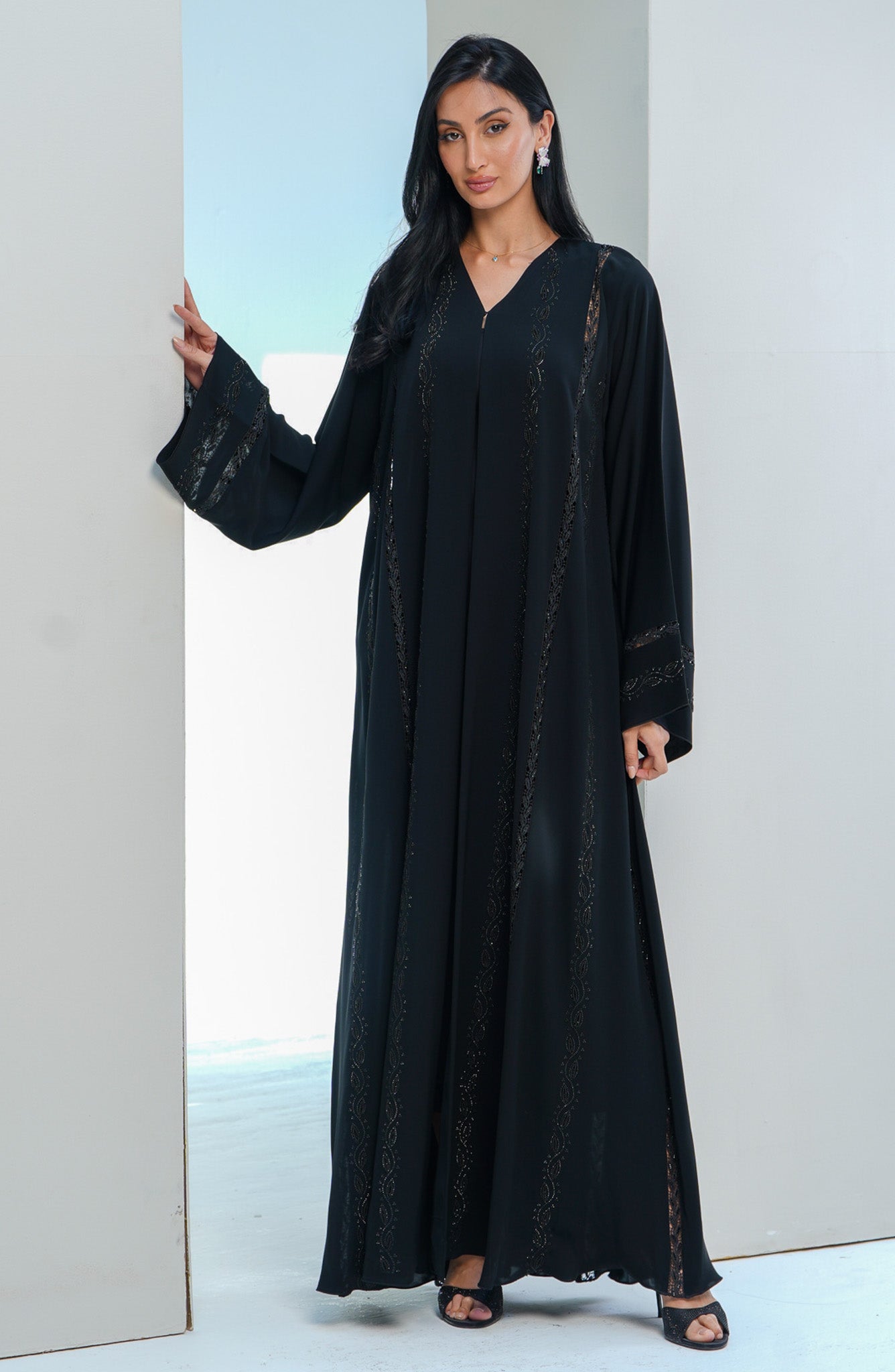 Shomoukh Abaya SS39209-48 - Black