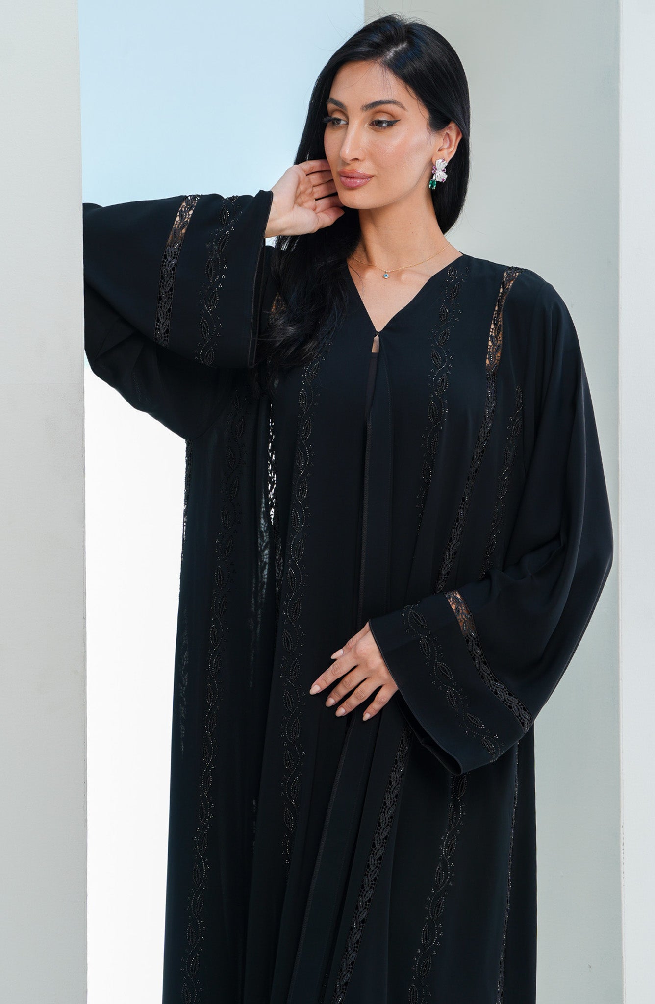 Shomoukh Abaya SS39209-48 - Black