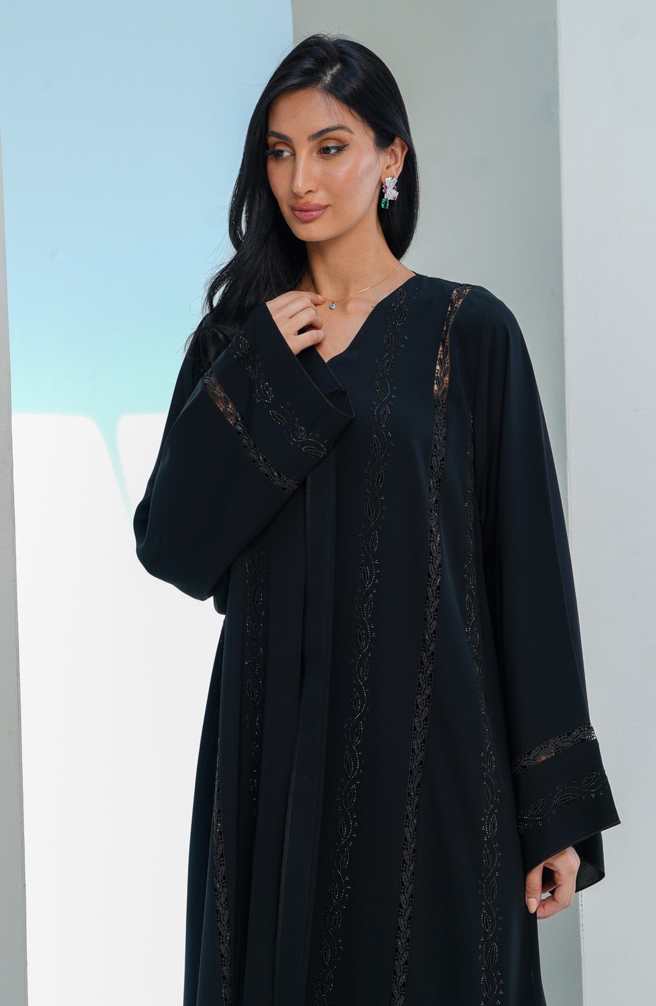 Shomoukh Abaya SS39209-48 - Black