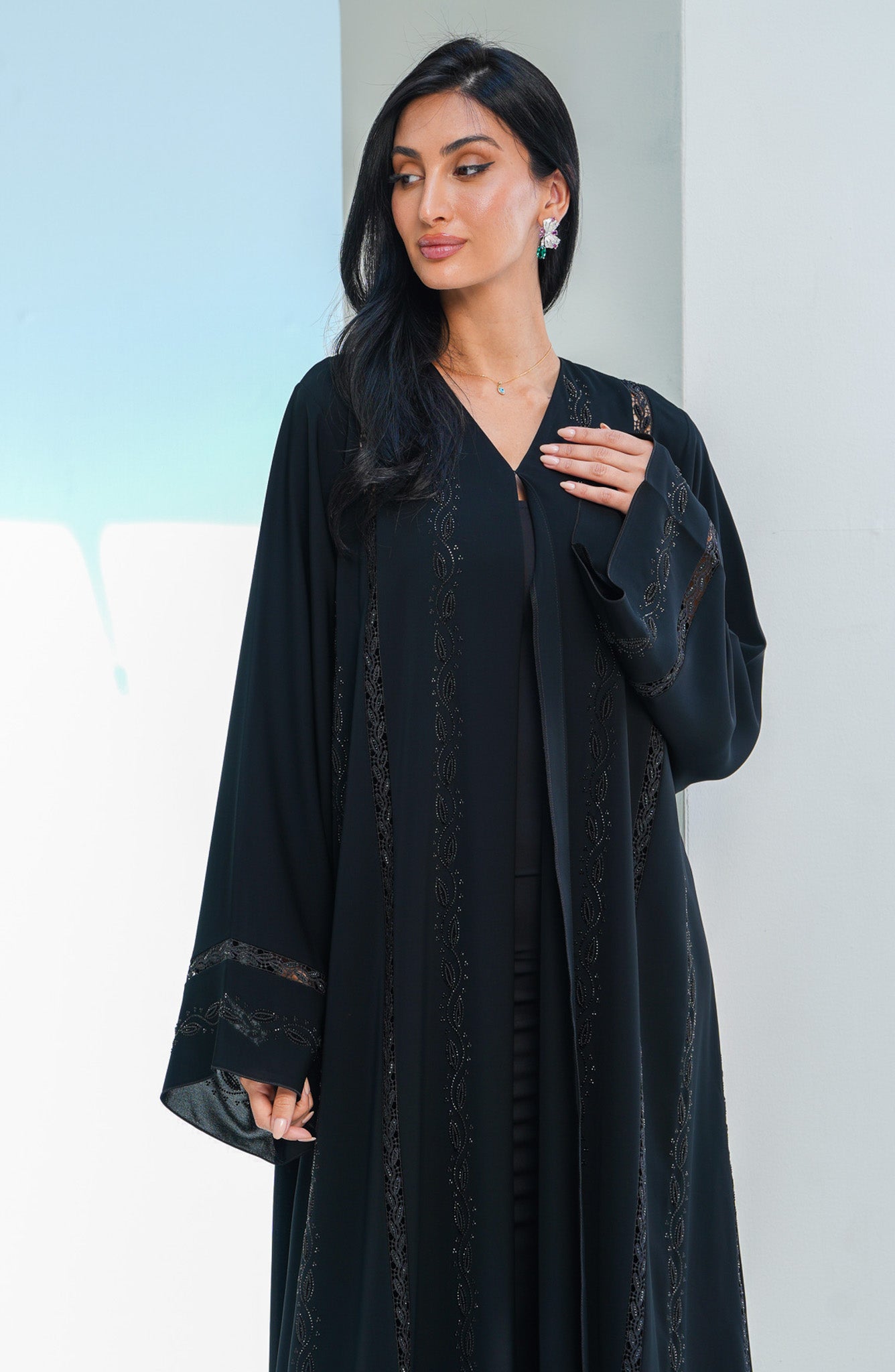 Shomoukh Abaya SS39209-48 - Black