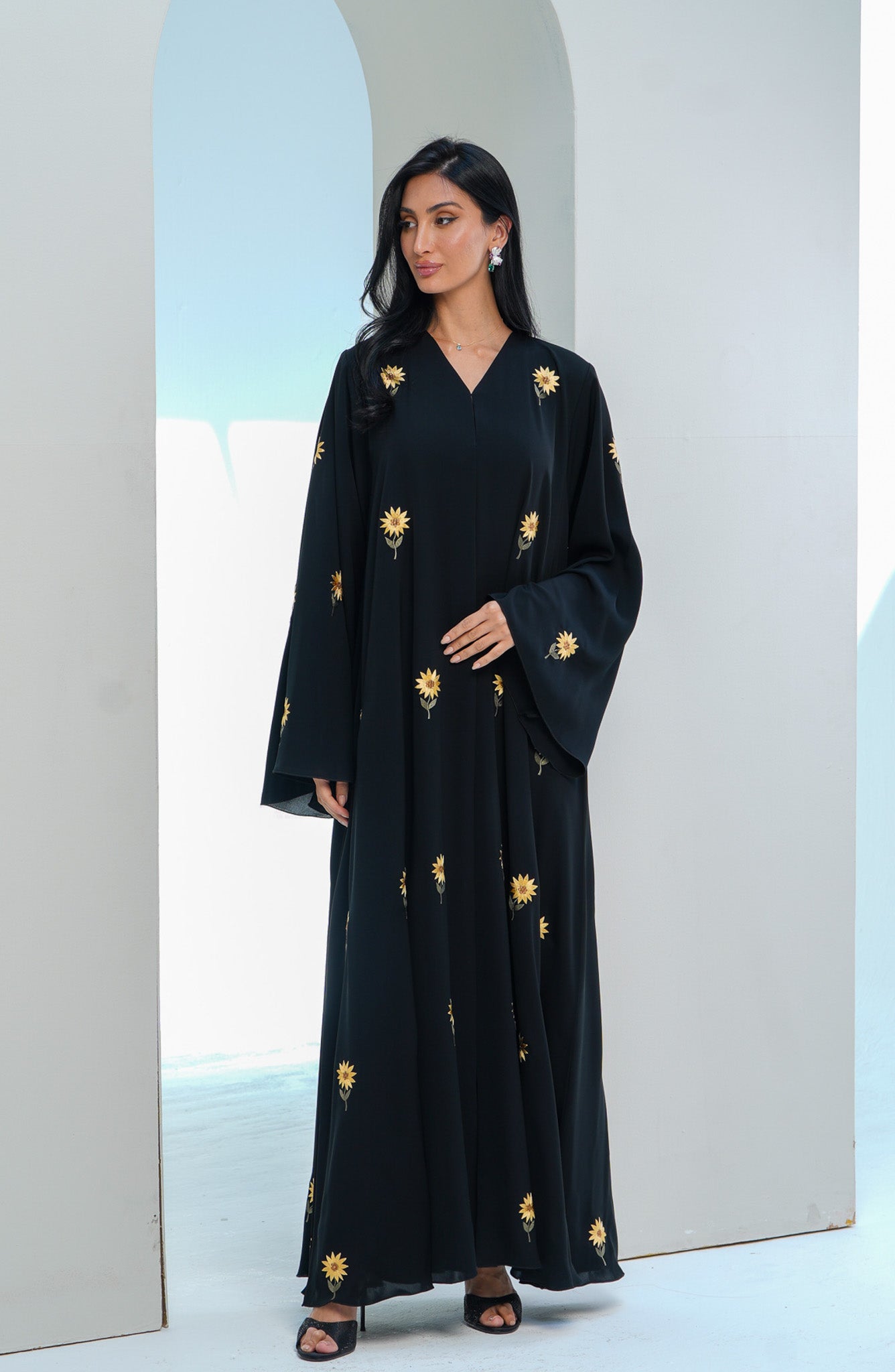 Shomoukh Abaya SS29809-7 - Black