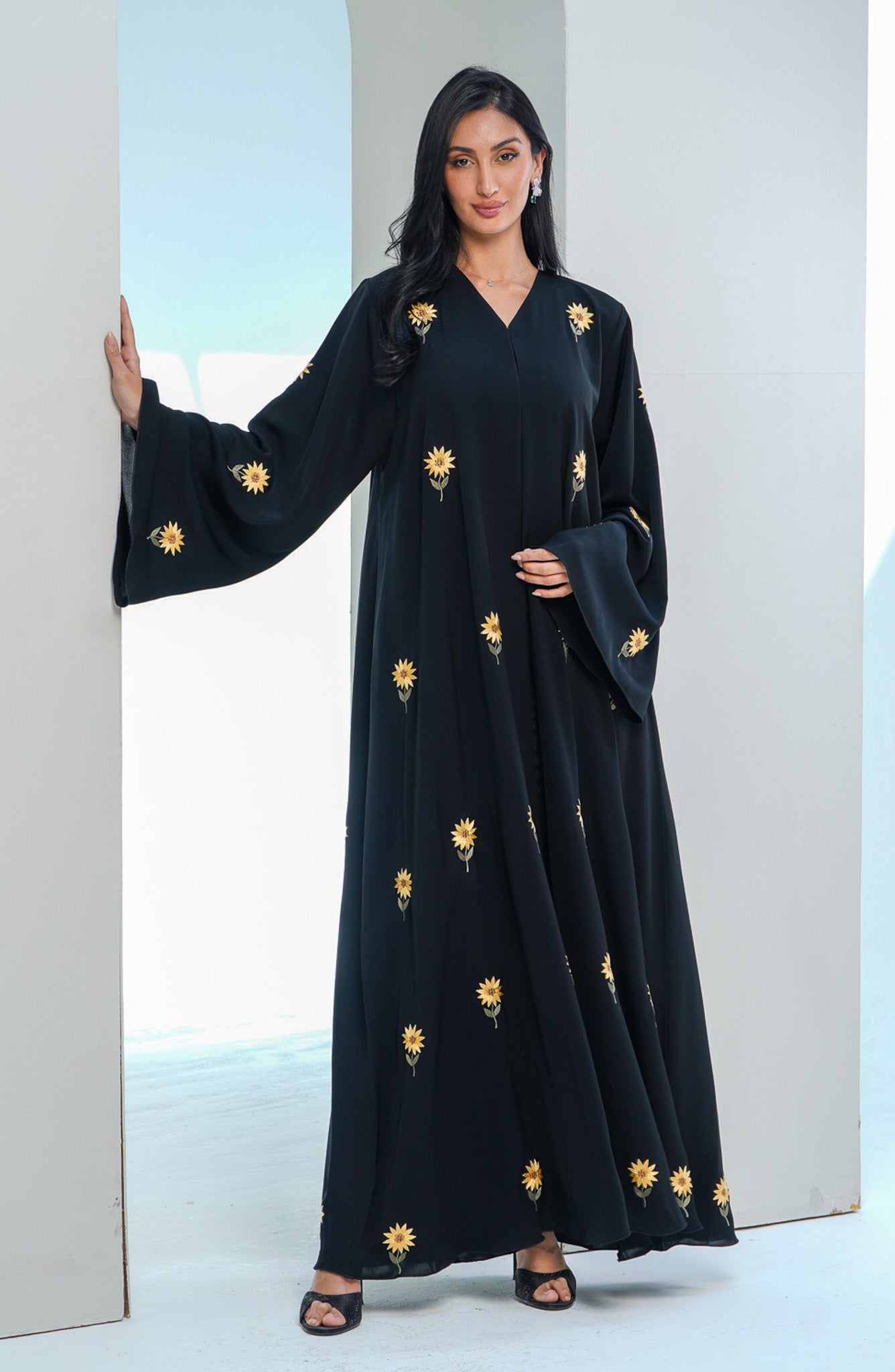 Shomoukh Abaya SS29809-7 - Black