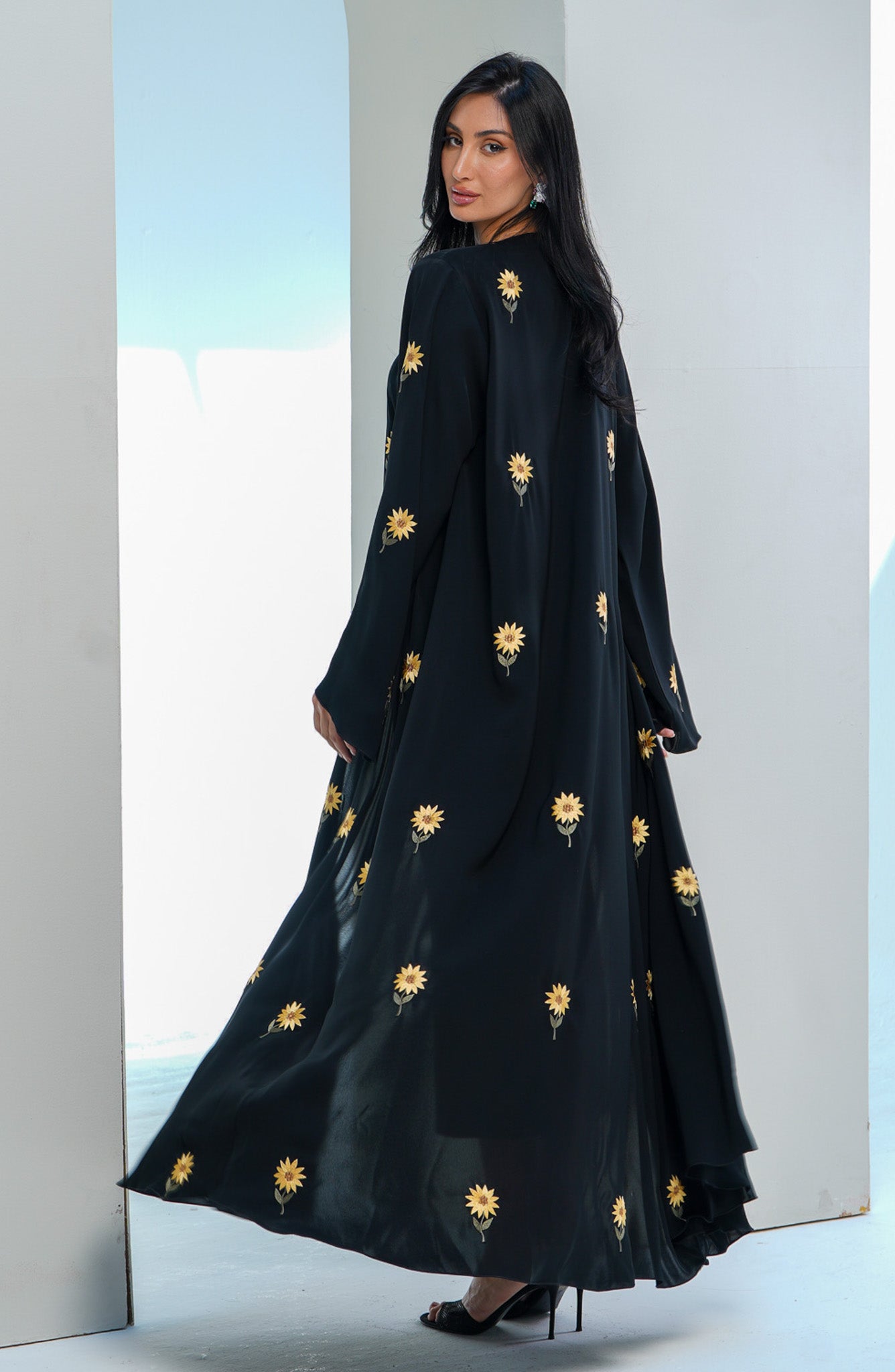 Shomoukh Abaya SS29809-7 - Black