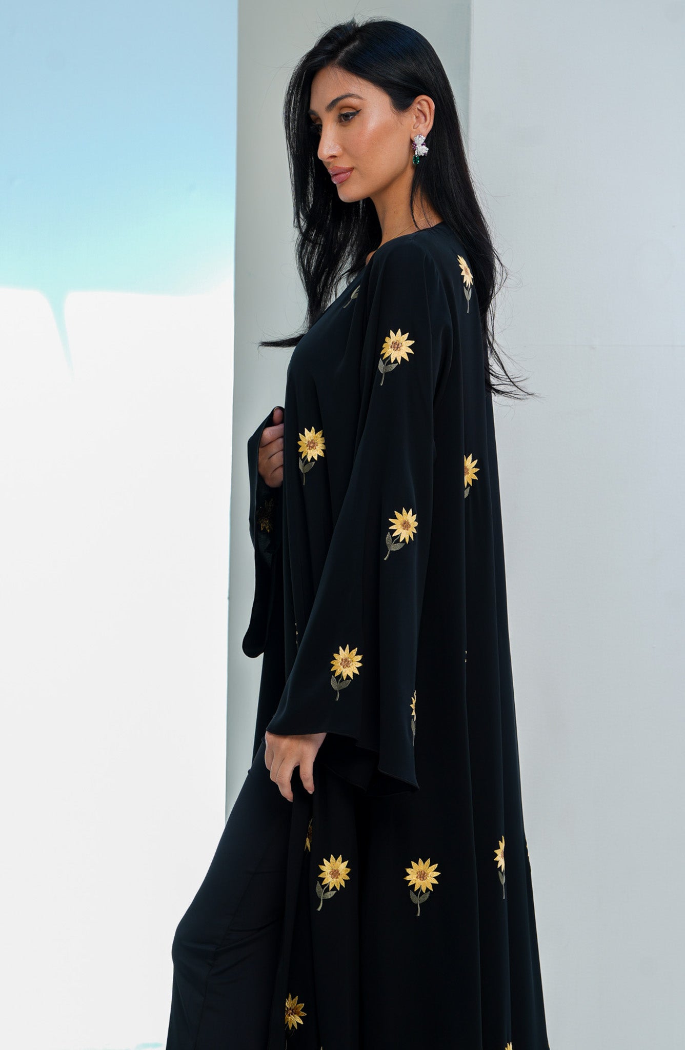 Shomoukh Abaya SS29809-7 - Black