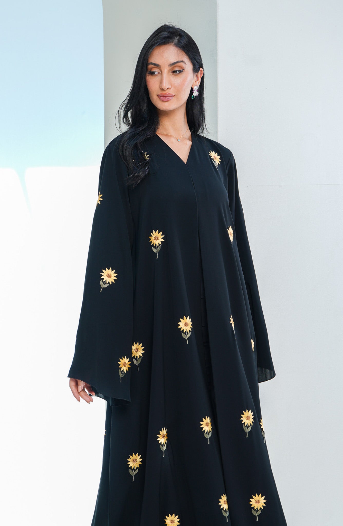 Shomoukh Abaya SS29809-7 - Black