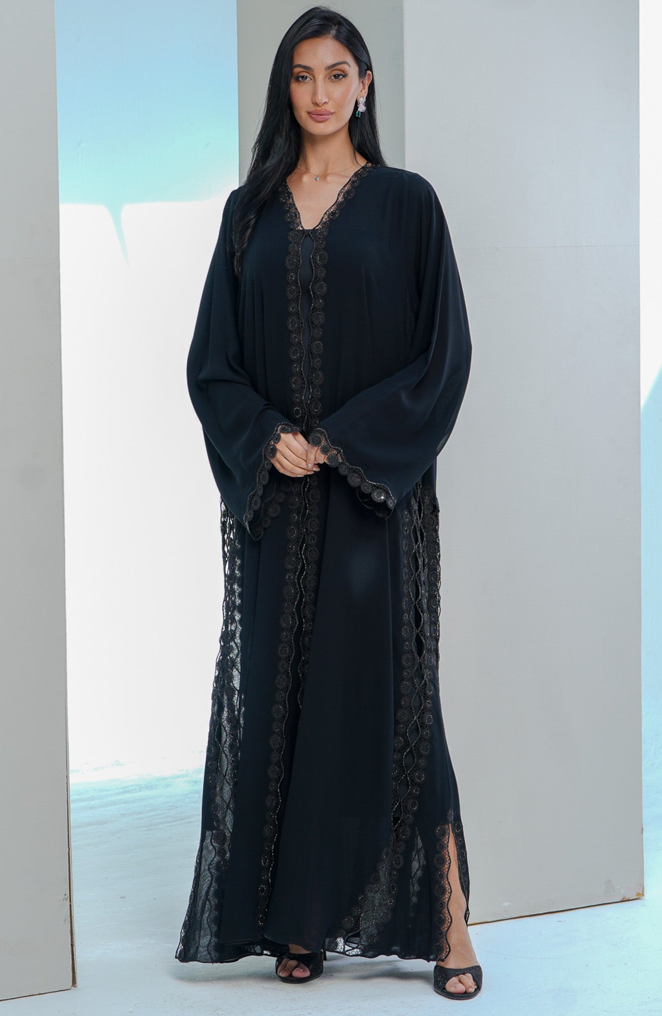 Shomoukh Abaya SS29709-1 - Black