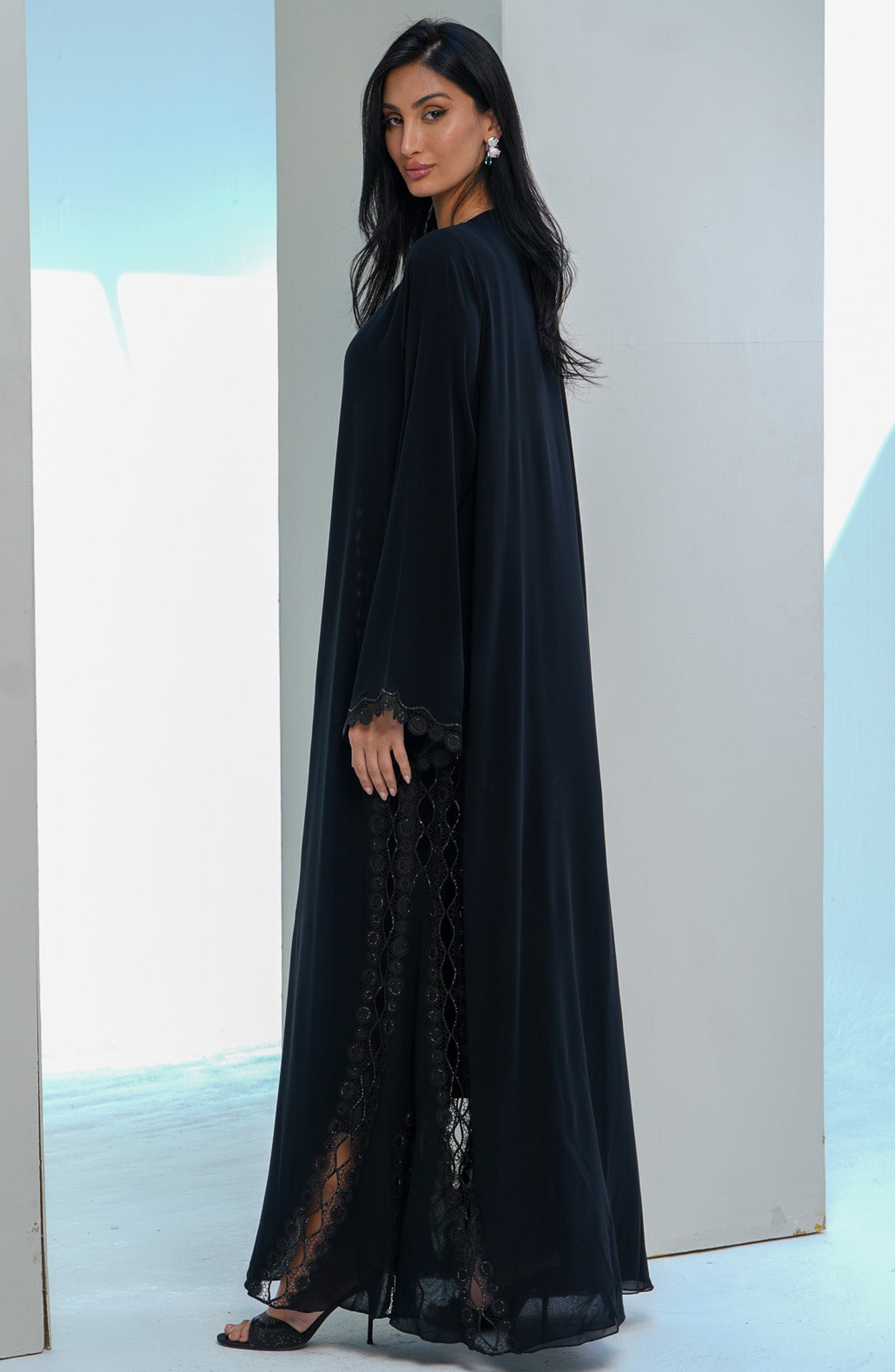 Shomoukh Abaya SS29709-1 - Black