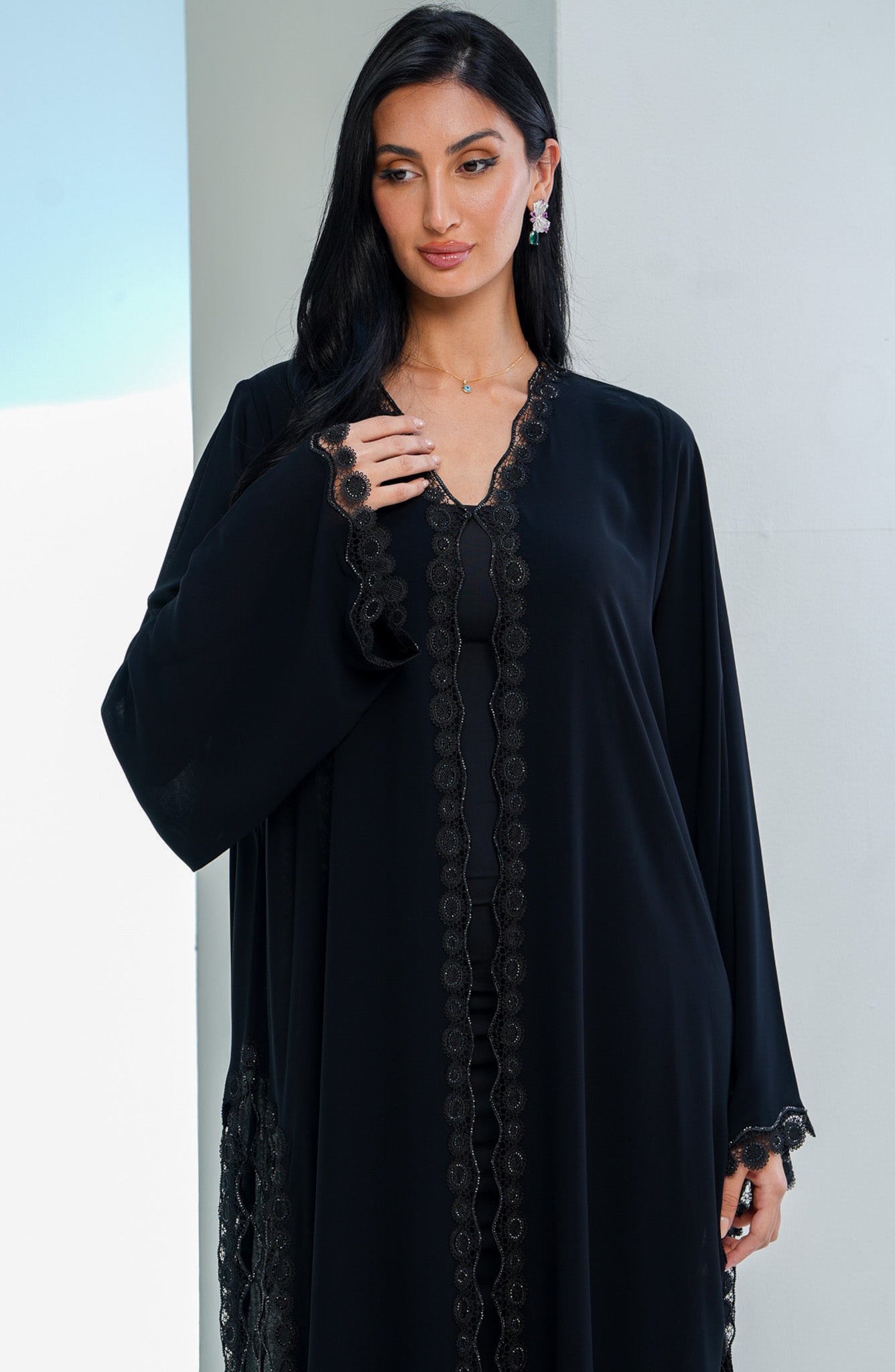 Shomoukh Abaya SS29709-1 - Black