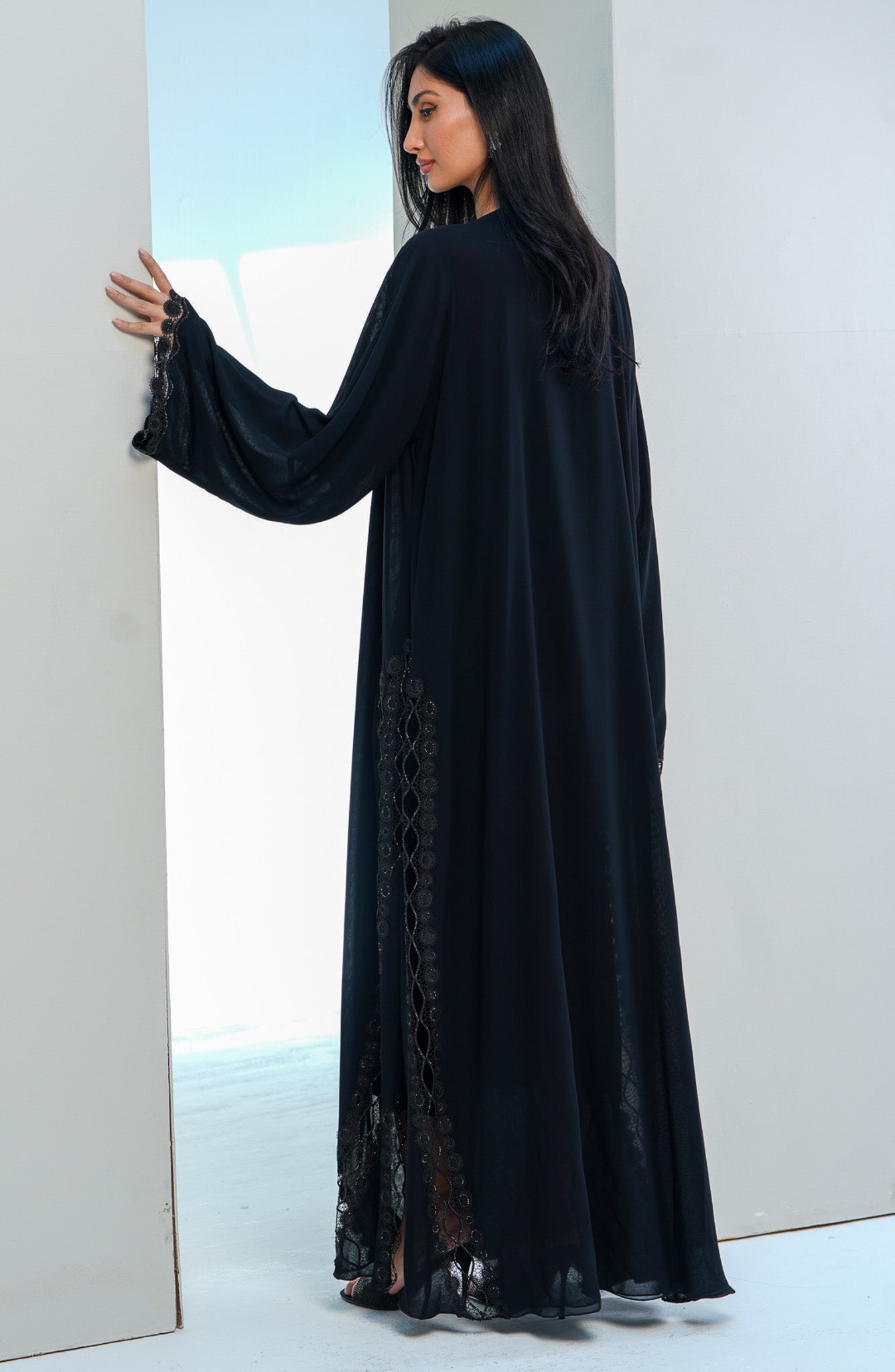 Shomoukh Abaya SS29709-1 - Black