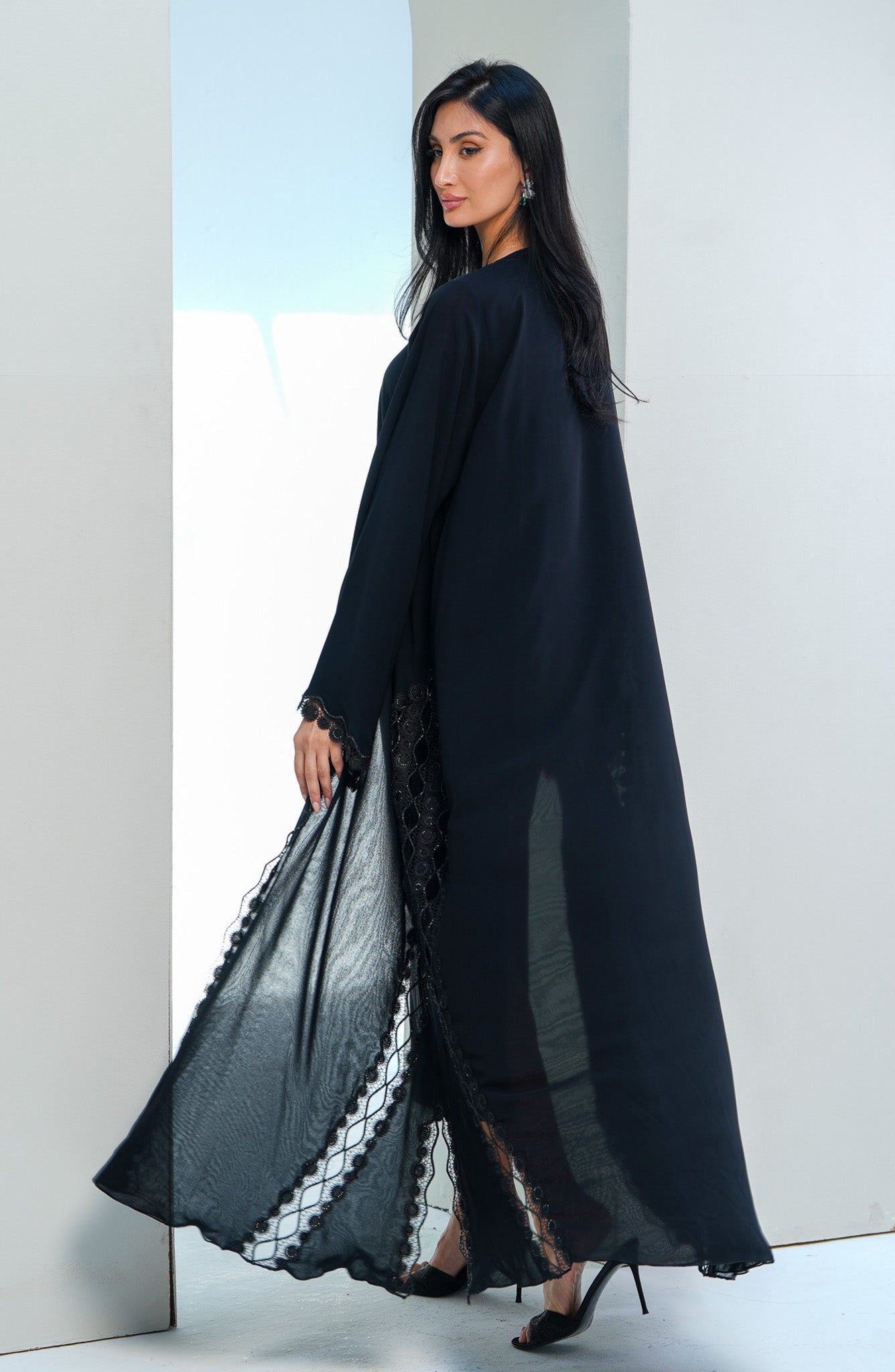 Shomoukh Abaya SS29709-1 - Black