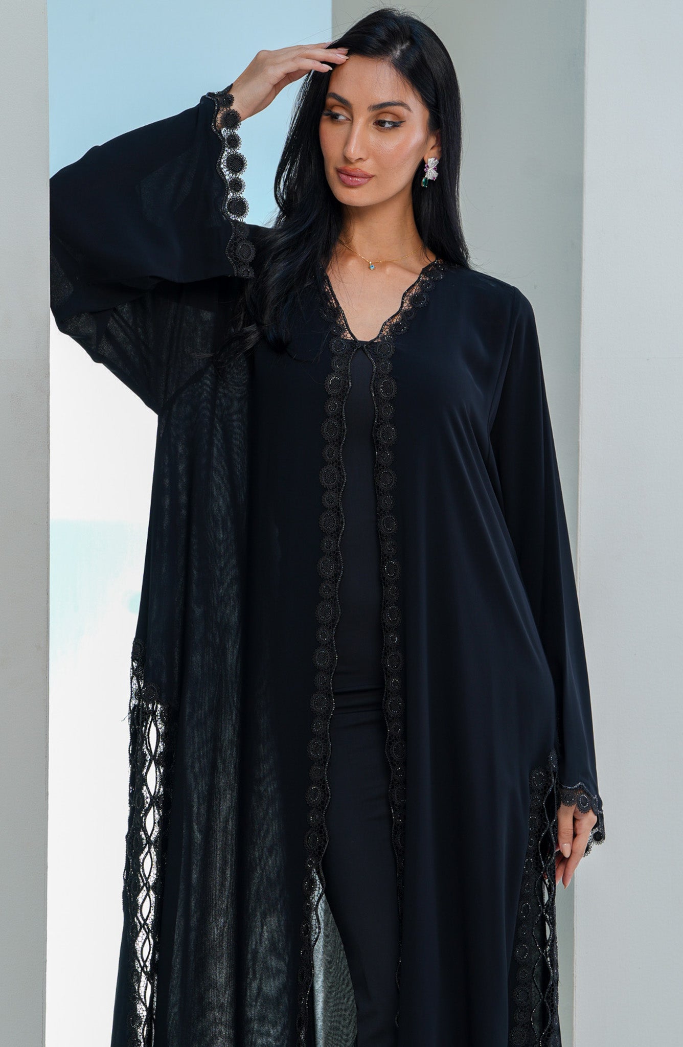 Shomoukh Abaya SS29709-1 - Black