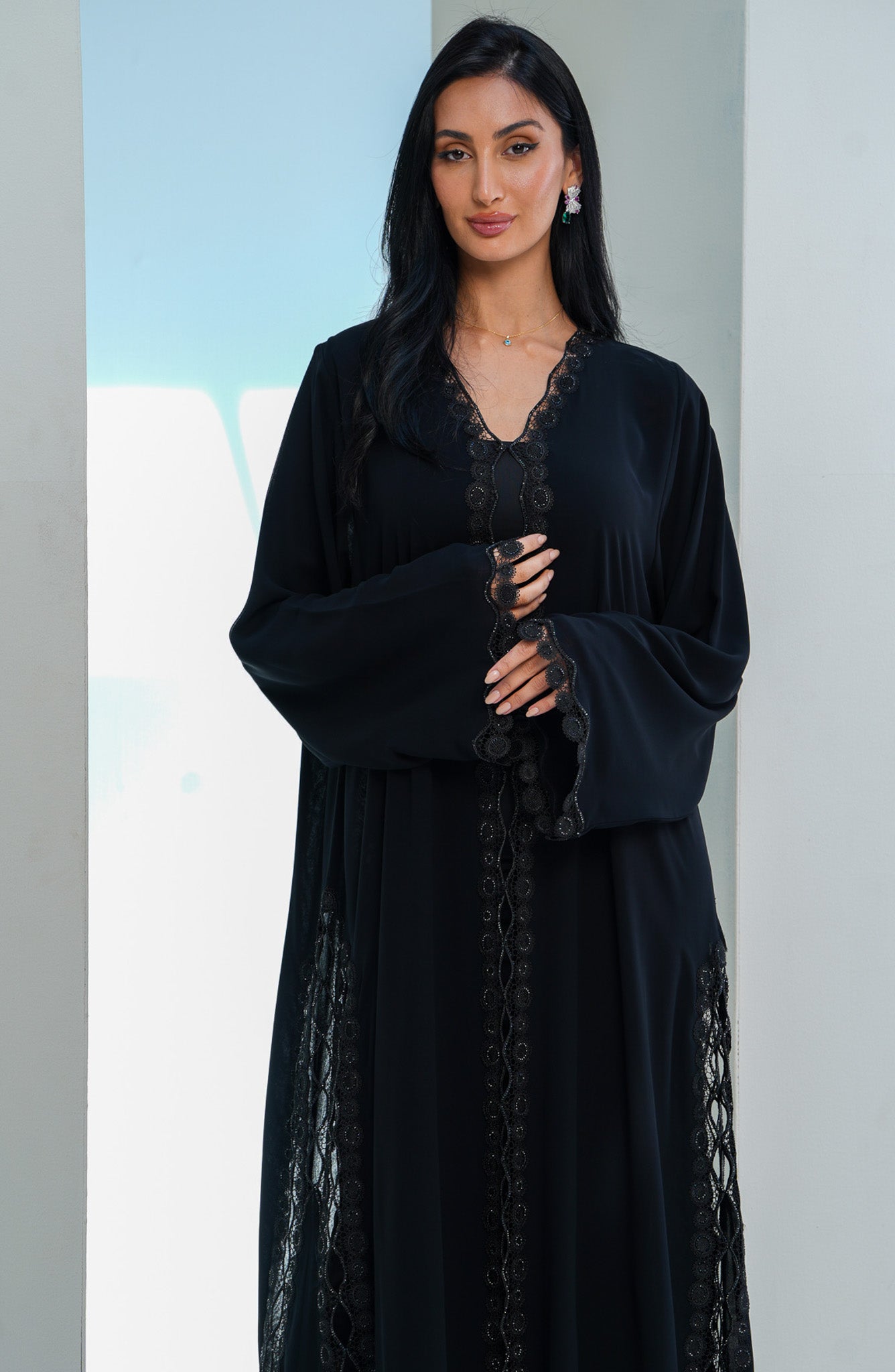 Shomoukh Abaya SS29709-1 - Black