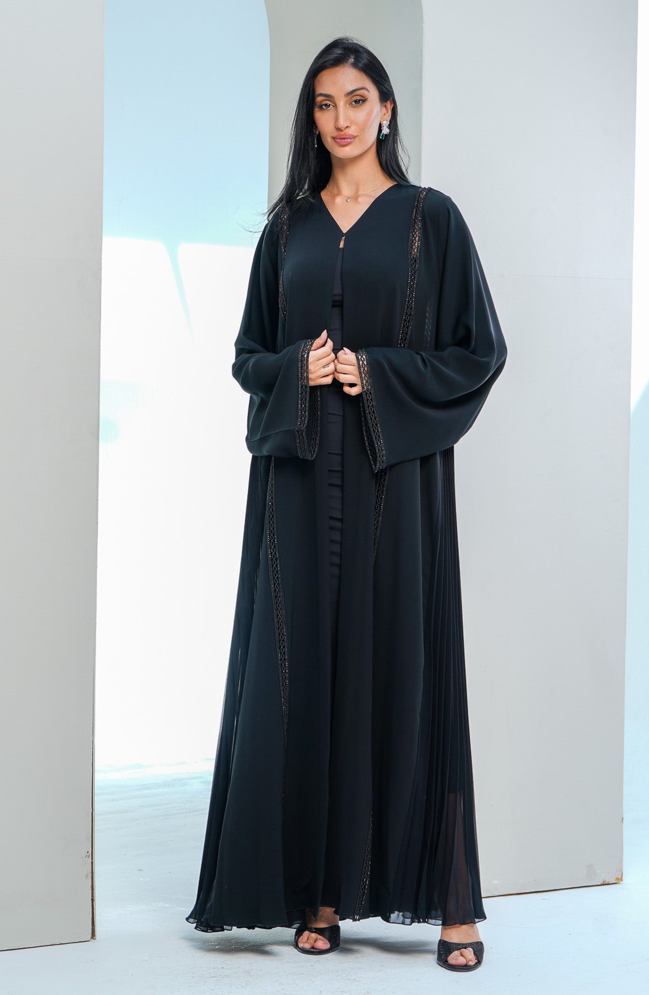 Shomoukh Abaya SS29709-35 - Black